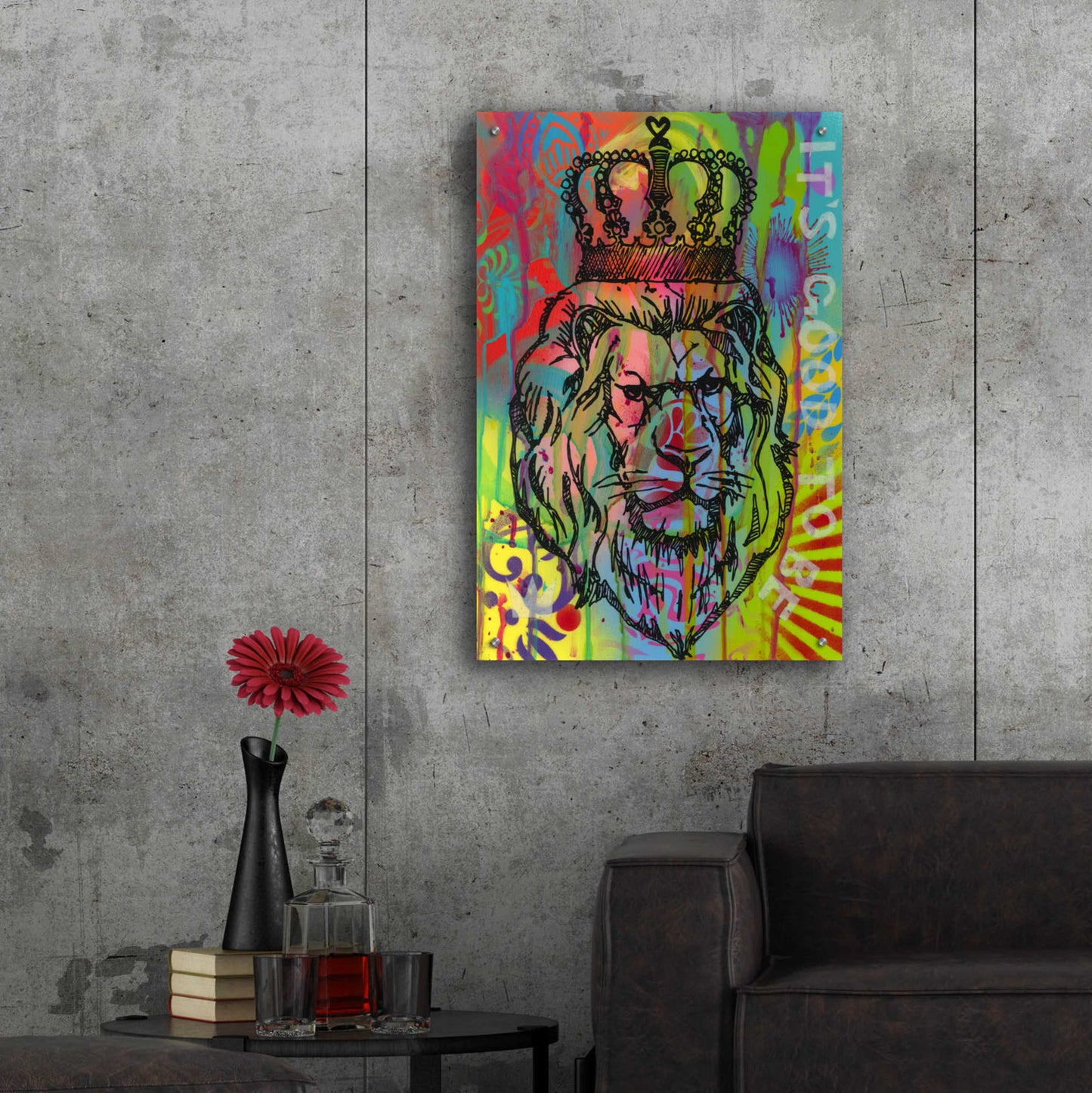 Epic Art 'Its good to be the king' by Dean Russo, Acrylic Glass Wall Art,24x36