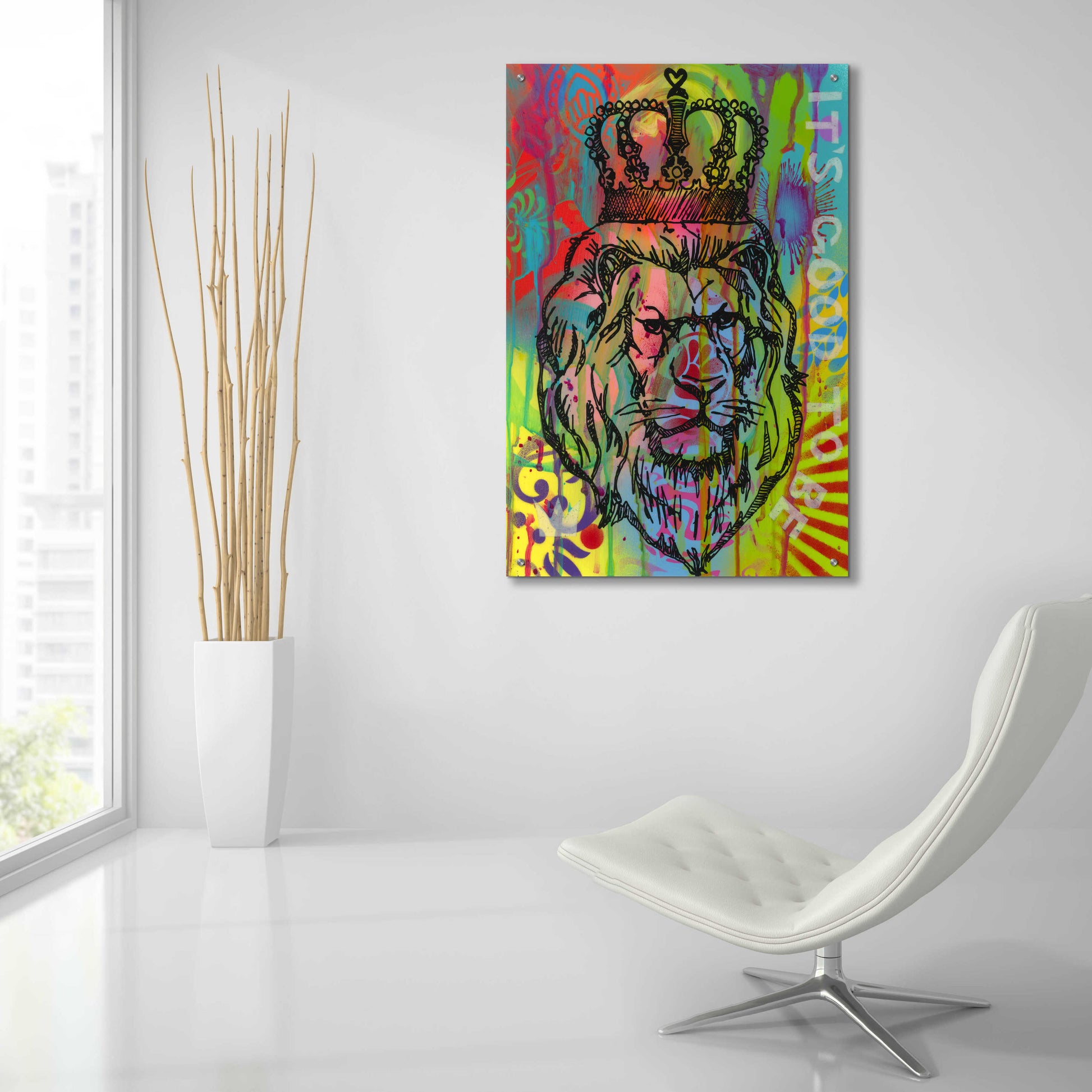 Epic Art 'Its good to be the king' by Dean Russo, Acrylic Glass Wall Art,24x36