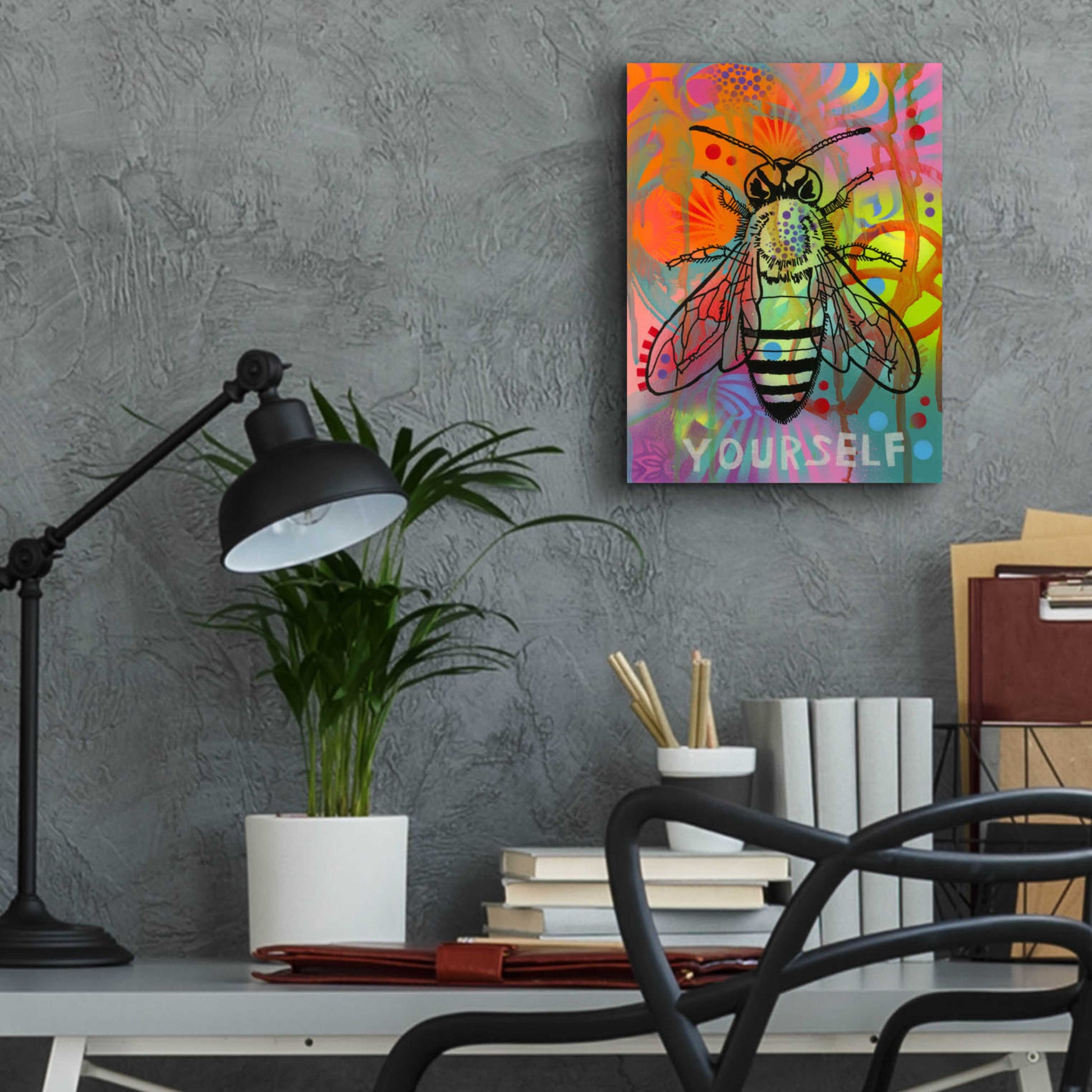 Epic Art 'Bee Yourself' by Dean Russo, Acrylic Glass Wall Art,12x16