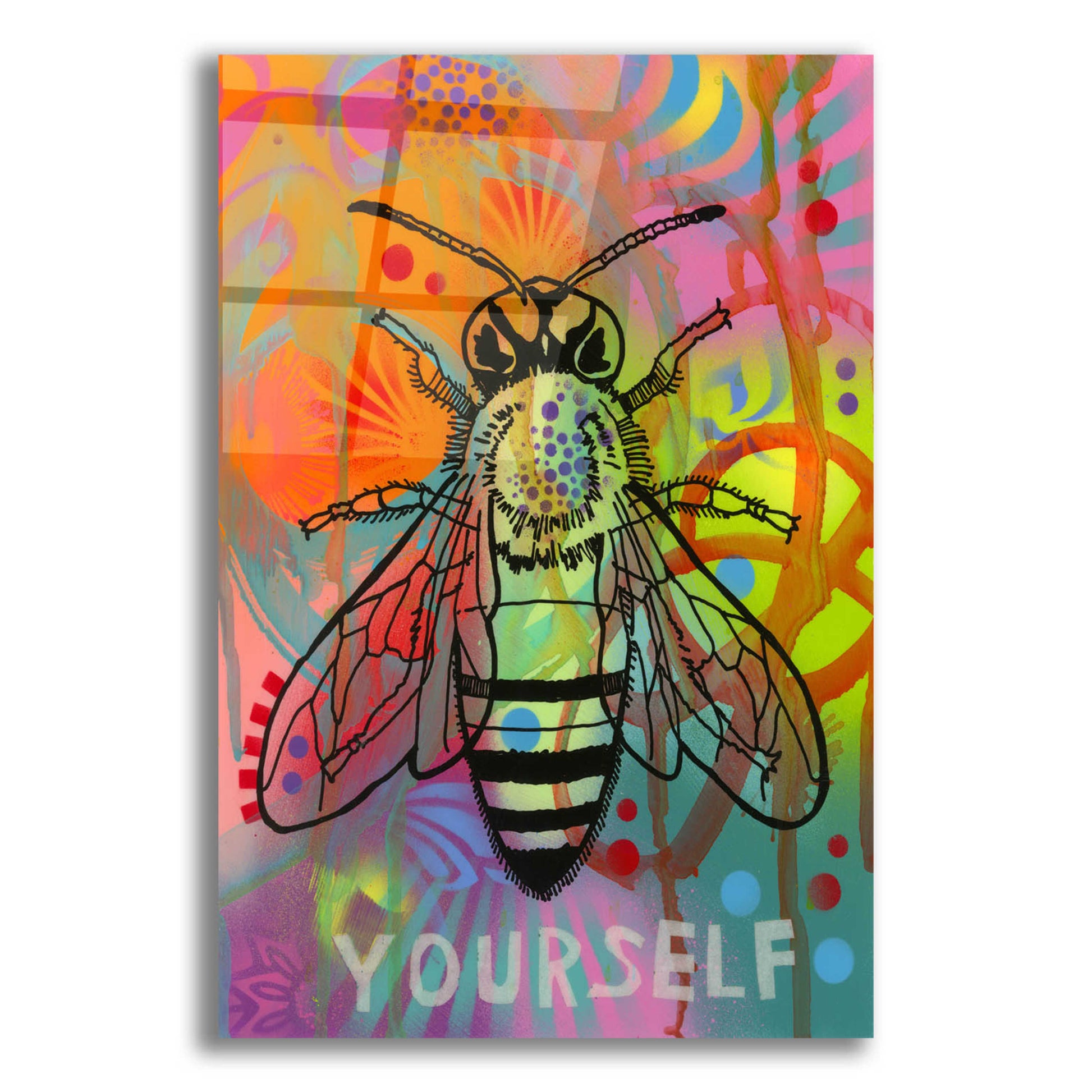 Epic Art 'Bee Yourself' by Dean Russo, Acrylic Glass Wall Art,12x16