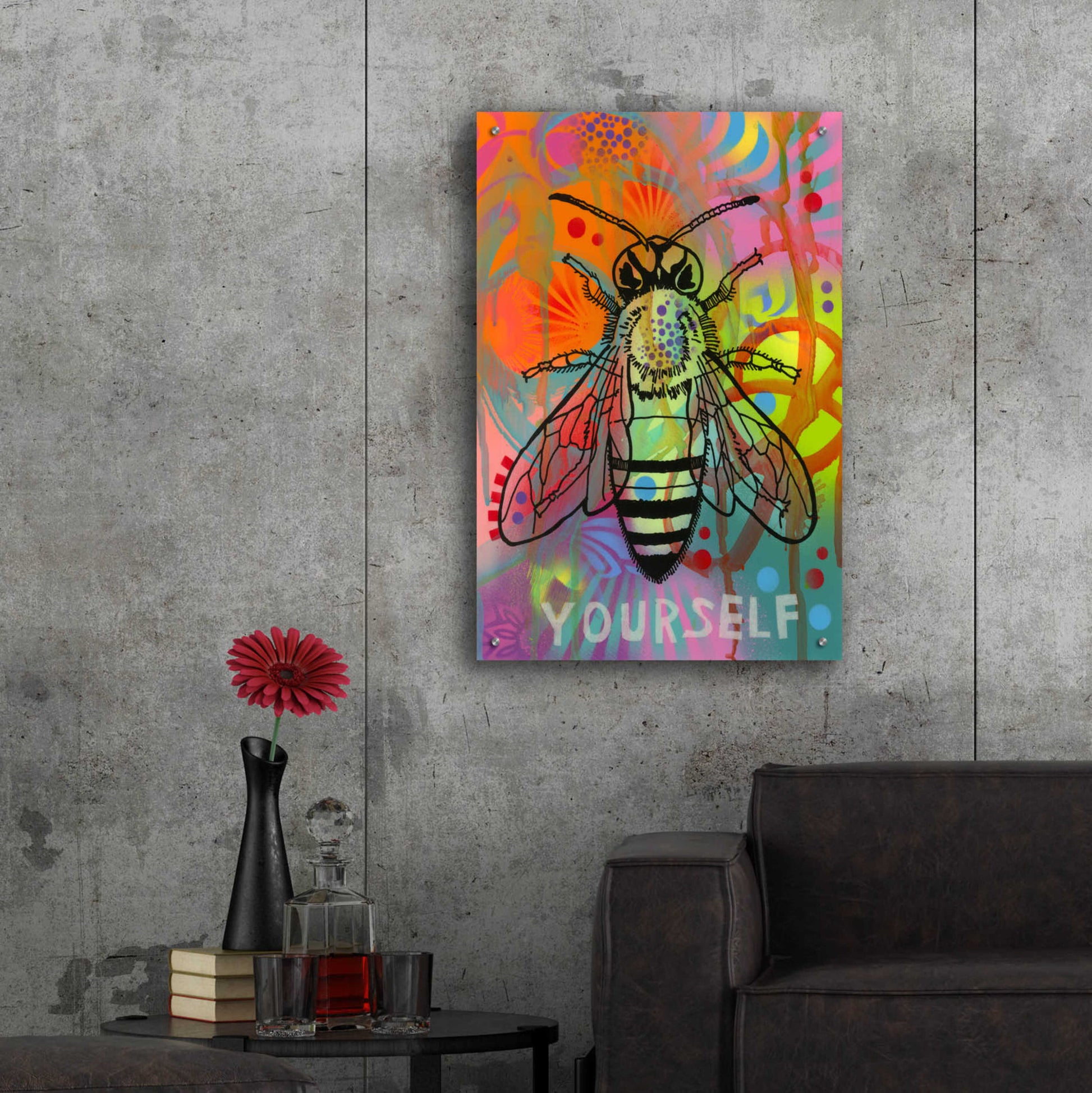 Epic Art 'Bee Yourself' by Dean Russo, Acrylic Glass Wall Art,24x36