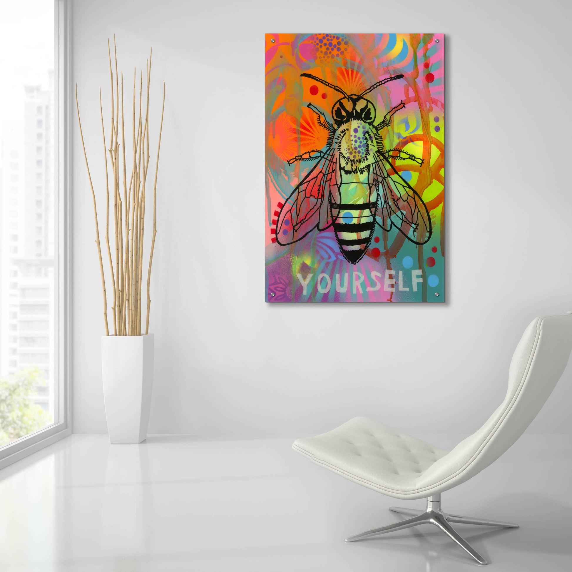 Epic Art 'Bee Yourself' by Dean Russo, Acrylic Glass Wall Art,24x36