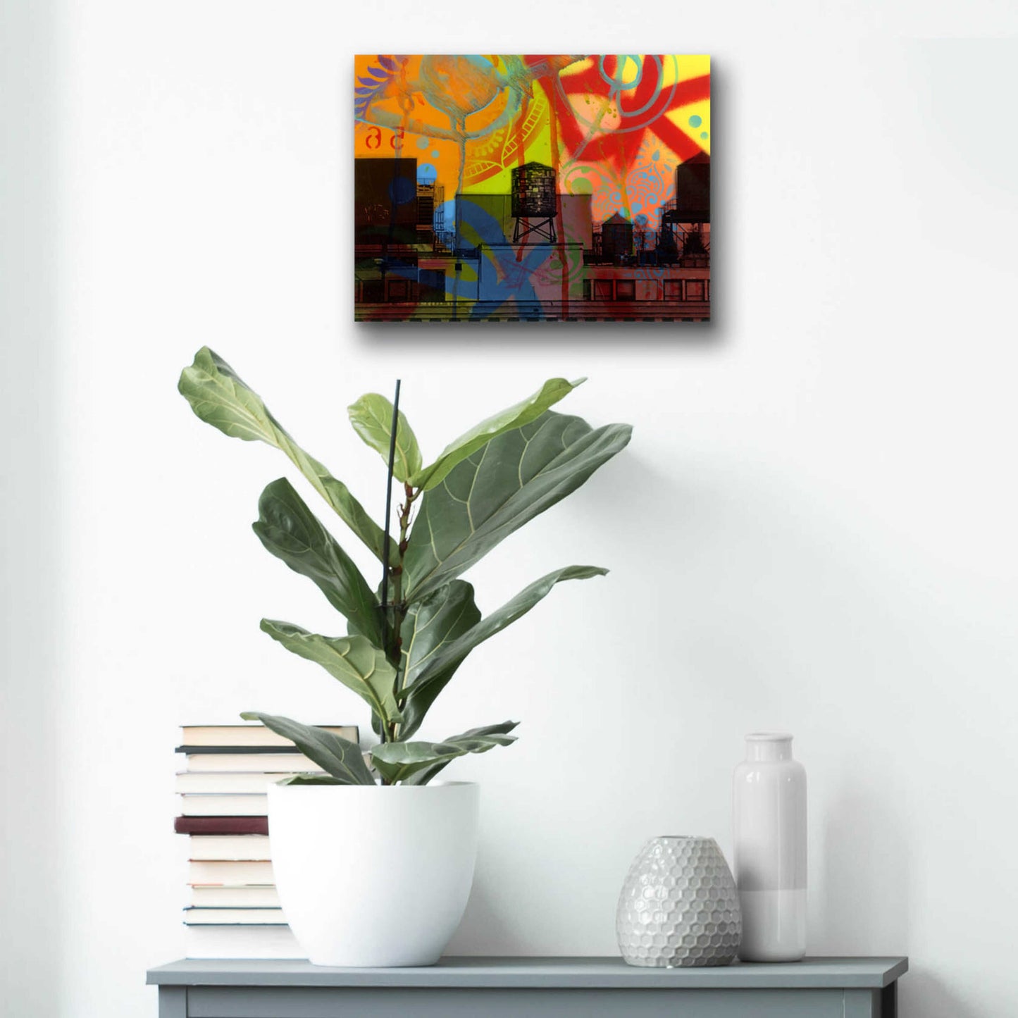 Epic Art 'Brooklyn Watertower' by Dean Russo, Acrylic Glass Wall Art,16x12