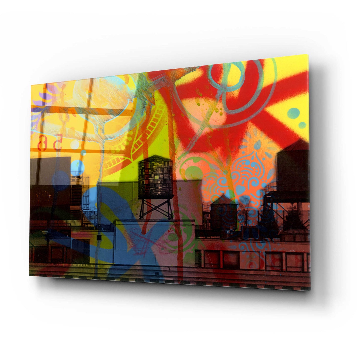 Epic Art 'Brooklyn Watertower' by Dean Russo, Acrylic Glass Wall Art,24x16