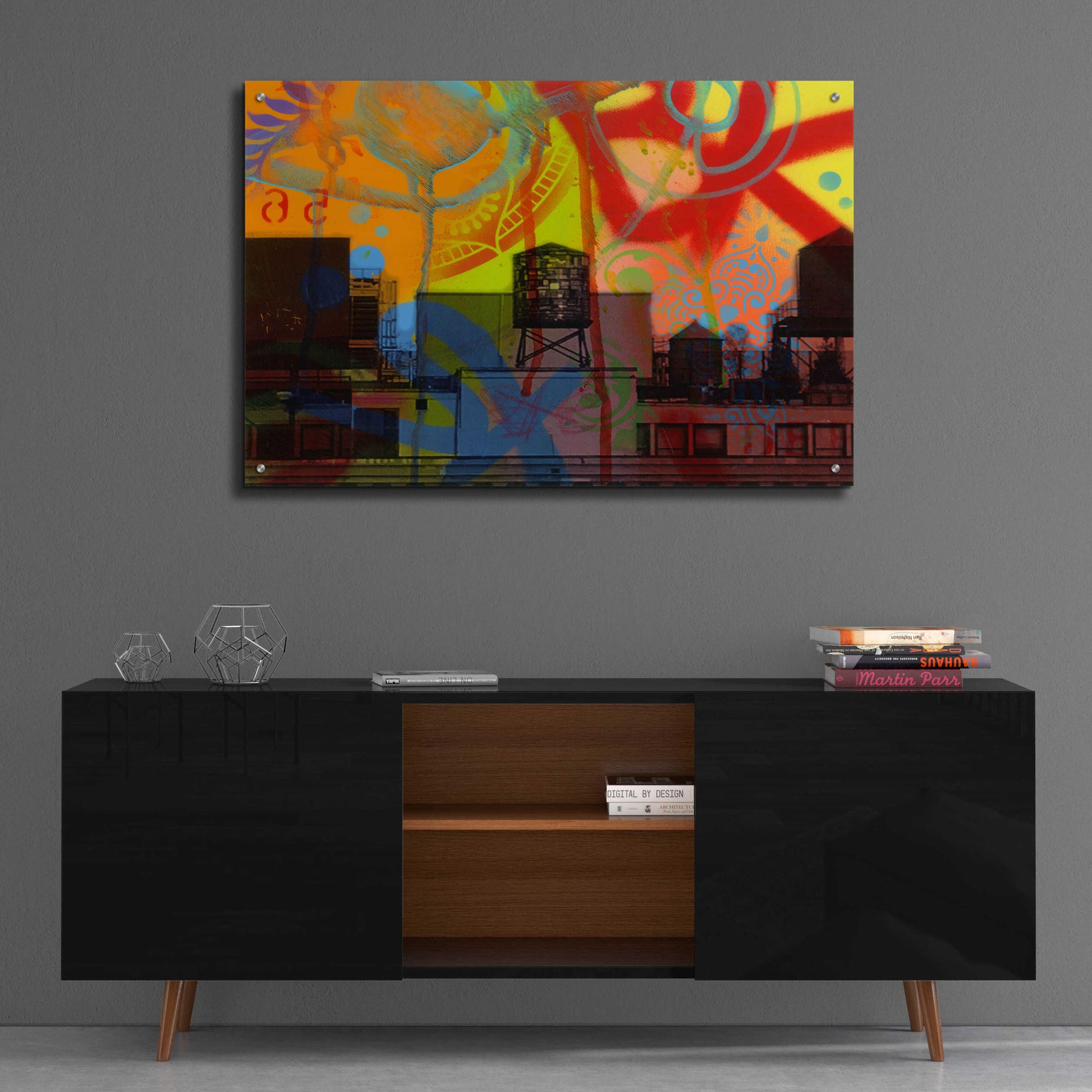 Epic Art 'Brooklyn Watertower' by Dean Russo, Acrylic Glass Wall Art,36x24