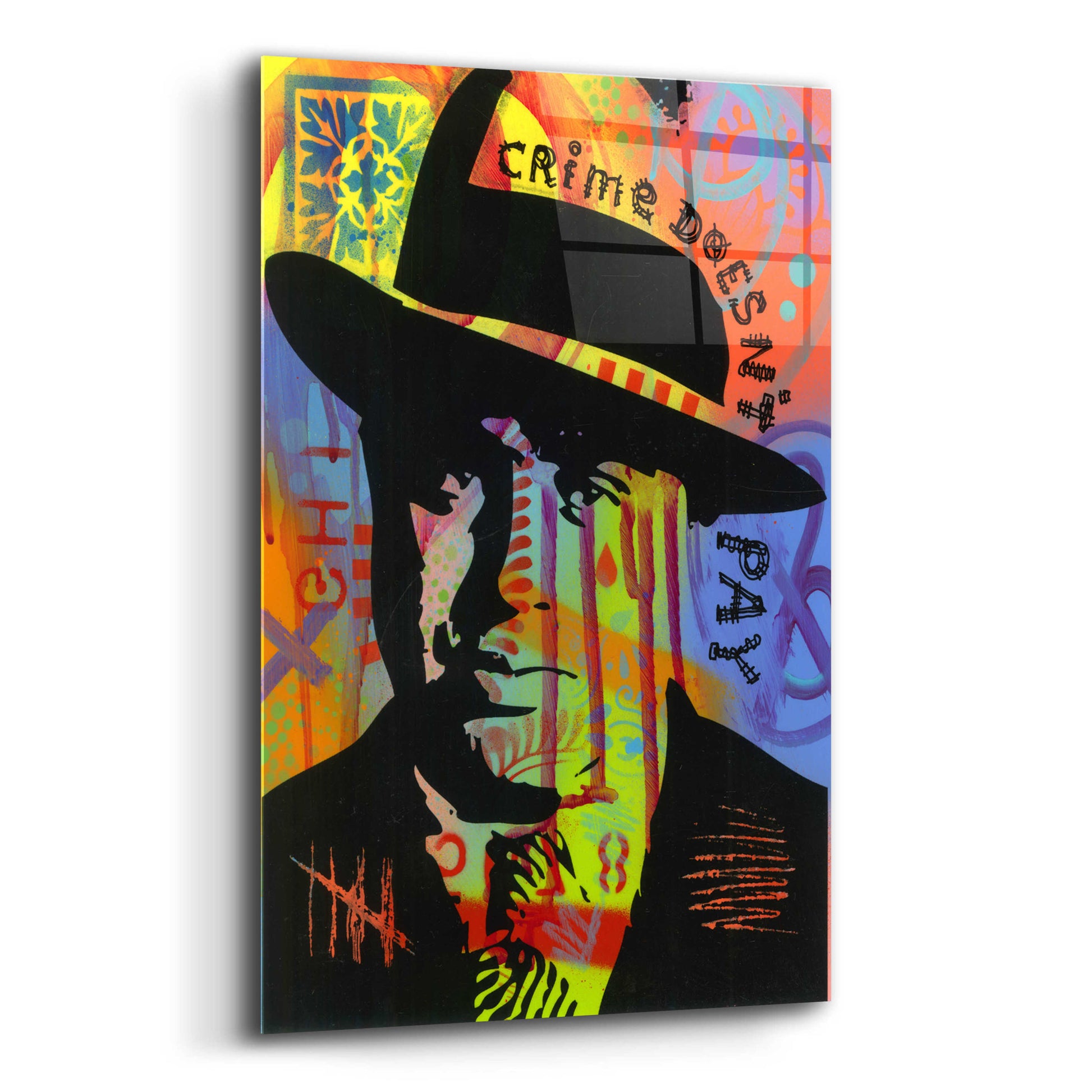 Epic Art 'Crime Doesn't Pay' by Dean Russo, Acrylic Glass Wall Art,12x16