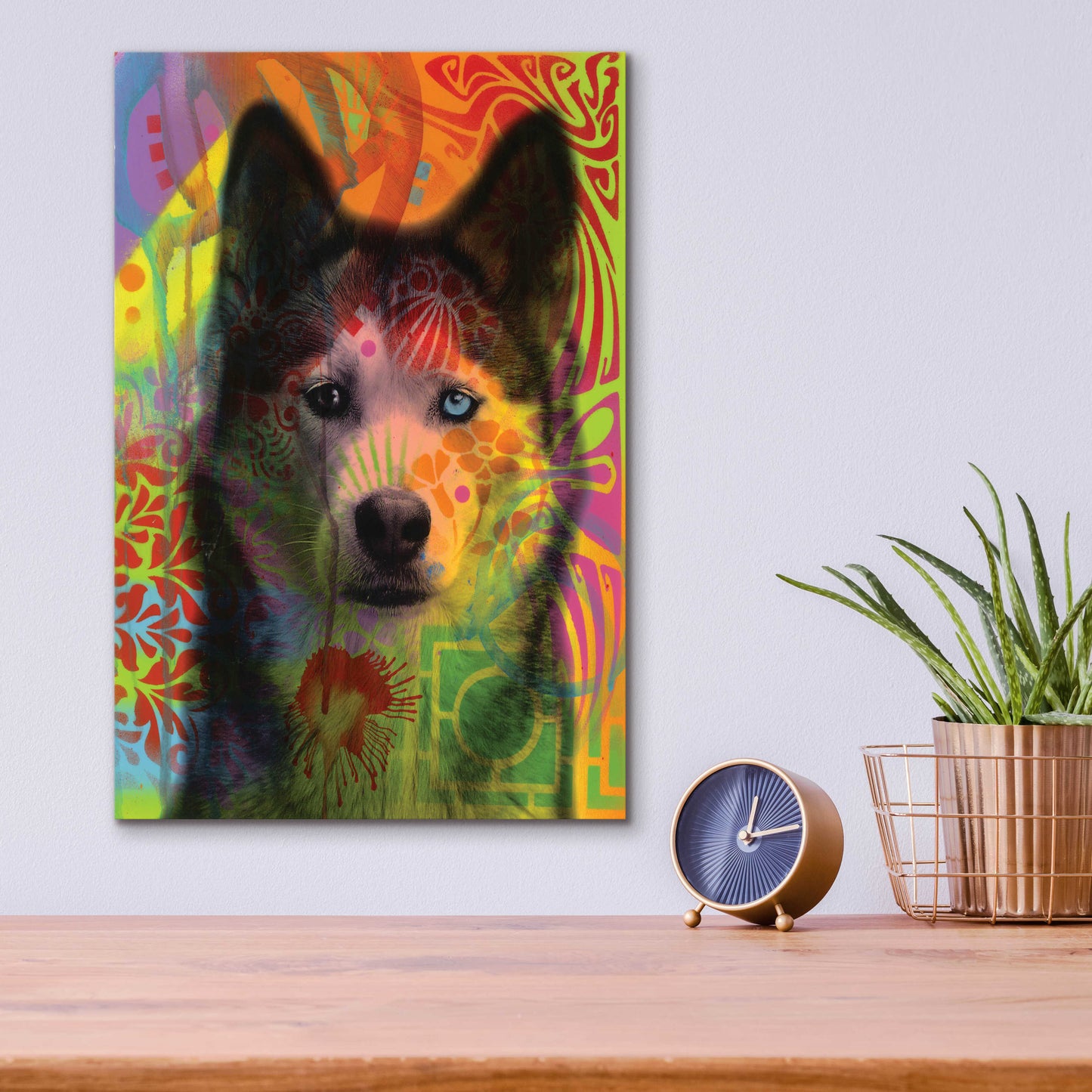 Epic Art 'Husky's Eye' by Dean Russo, Acrylic Glass Wall Art,12x16