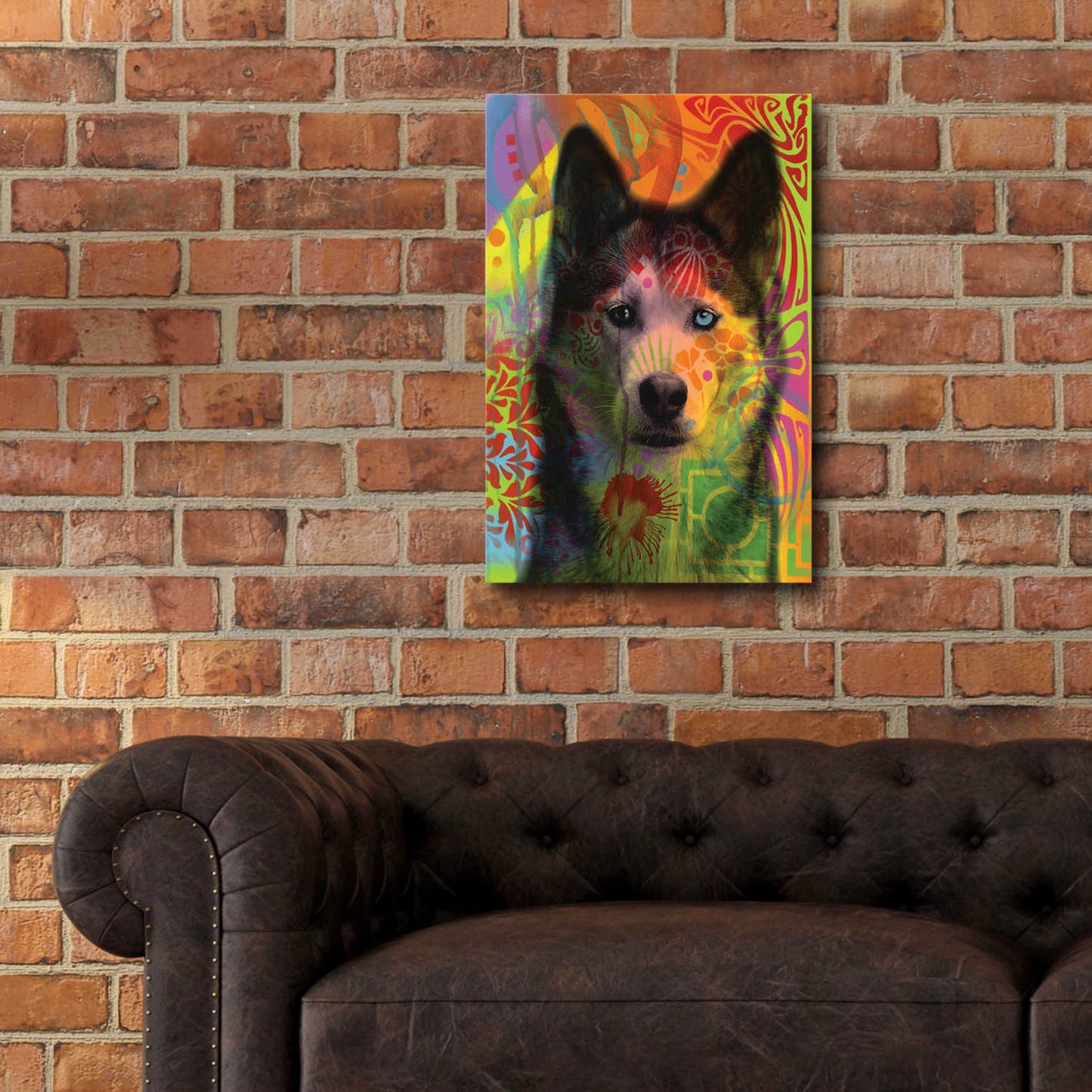 Epic Art 'Husky's Eye' by Dean Russo, Acrylic Glass Wall Art,16x24