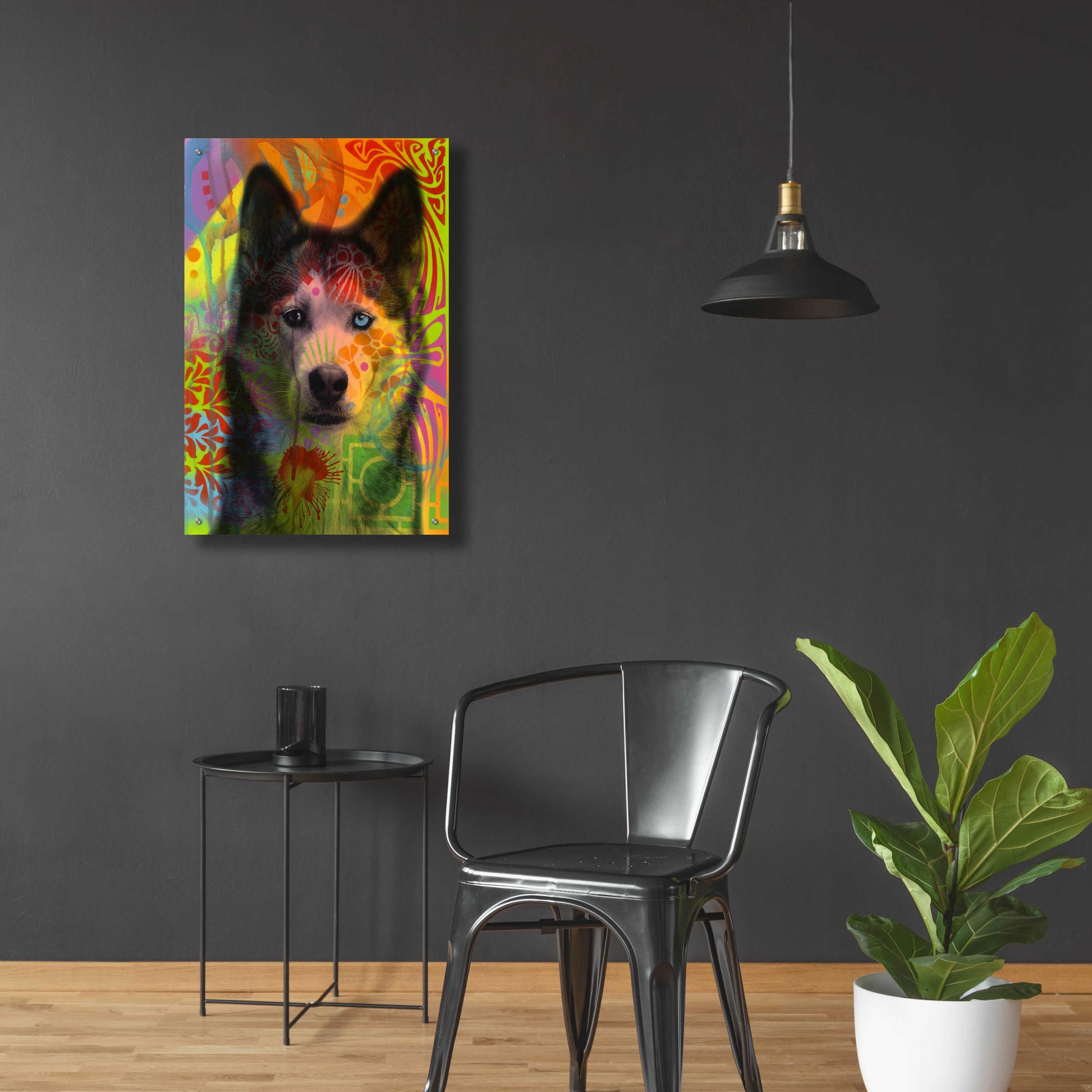 Epic Art 'Husky's Eye' by Dean Russo, Acrylic Glass Wall Art,24x36