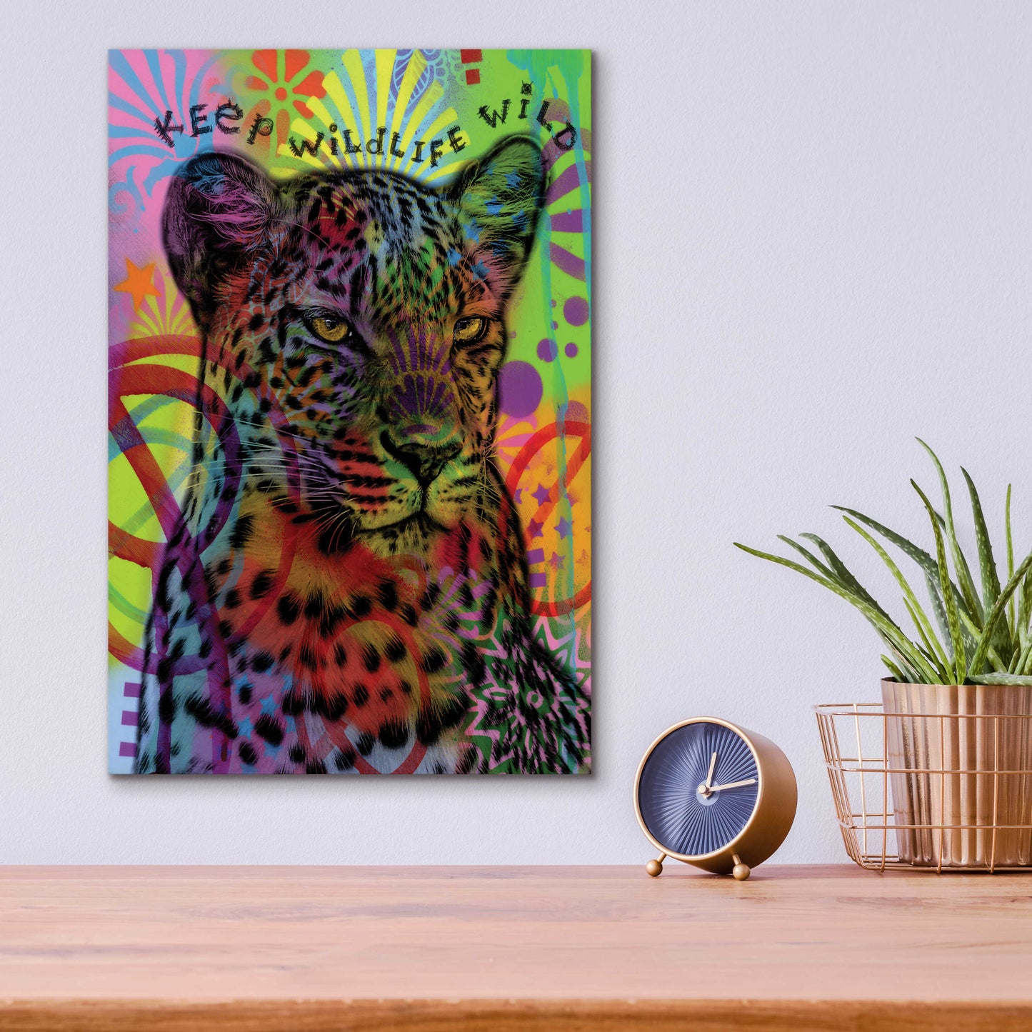 Epic Art 'Keep Wildlife Wild' by Dean Russo, Acrylic Glass Wall Art,12x16