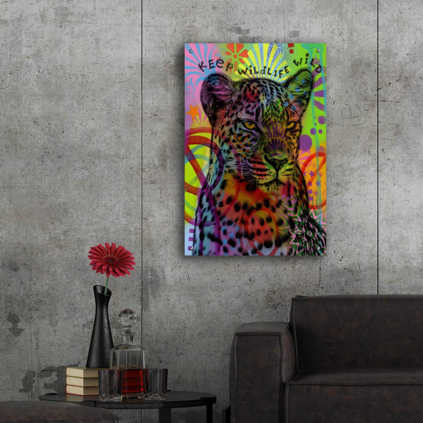 Epic Art 'Keep Wildlife Wild' by Dean Russo, Acrylic Glass Wall Art,24x36