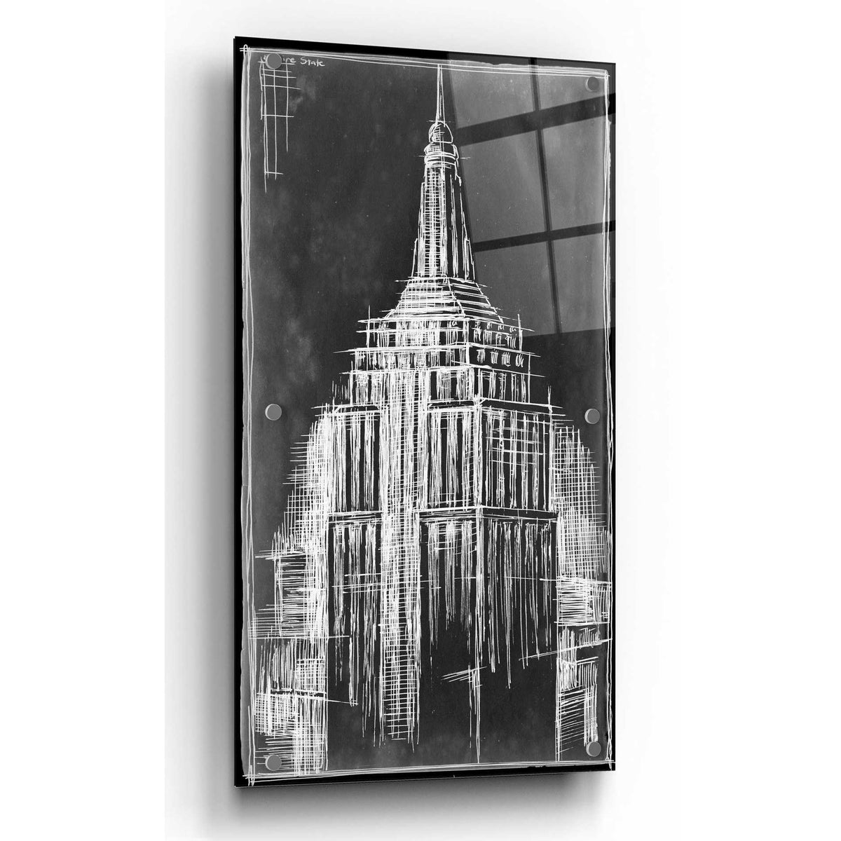 Epic Art 'Empire State Blueprint' by Ethan Harper, Acrylic Glass Wall Art