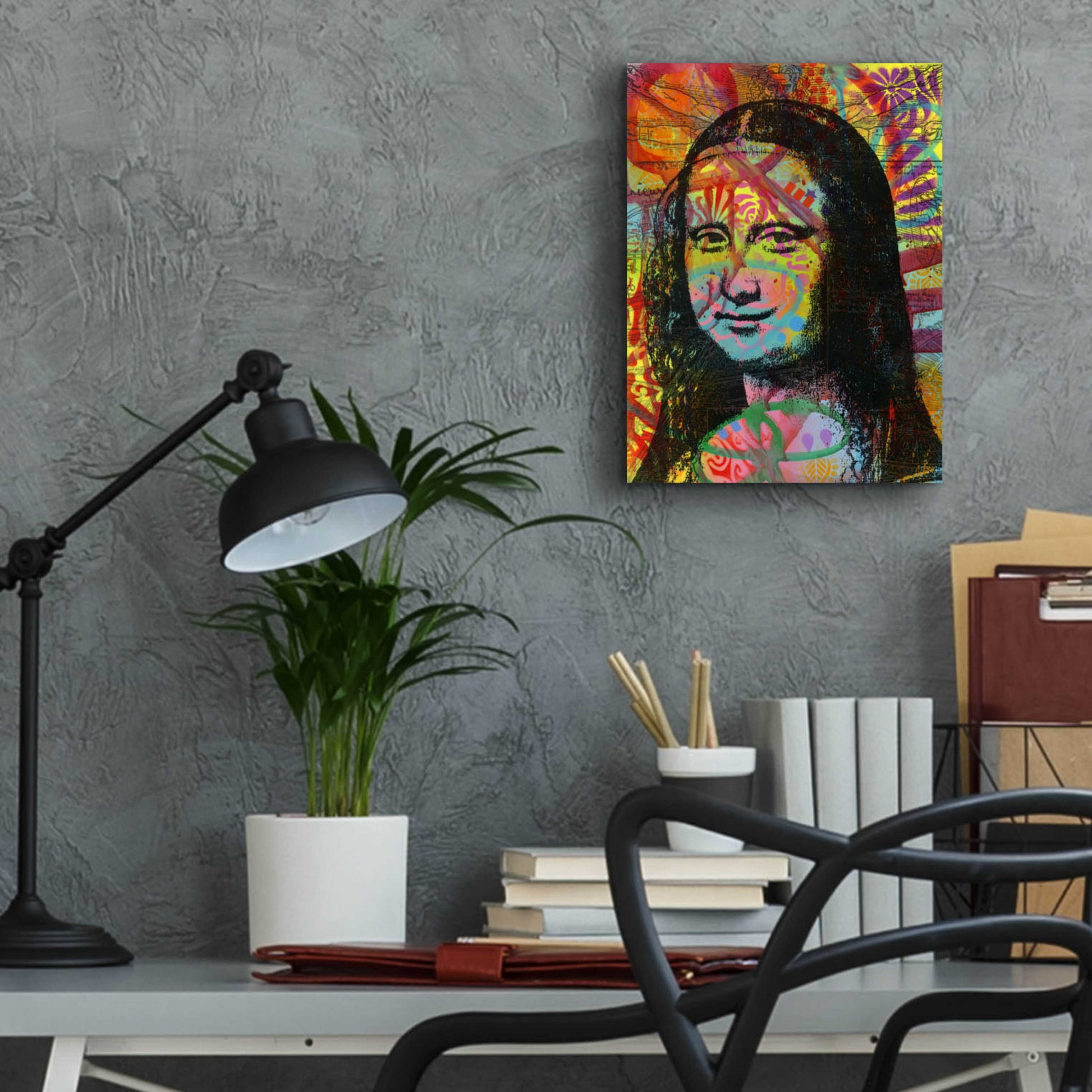 Epic Art 'Mona's Portrait' by Dean Russo, Acrylic Glass Wall Art,12x16