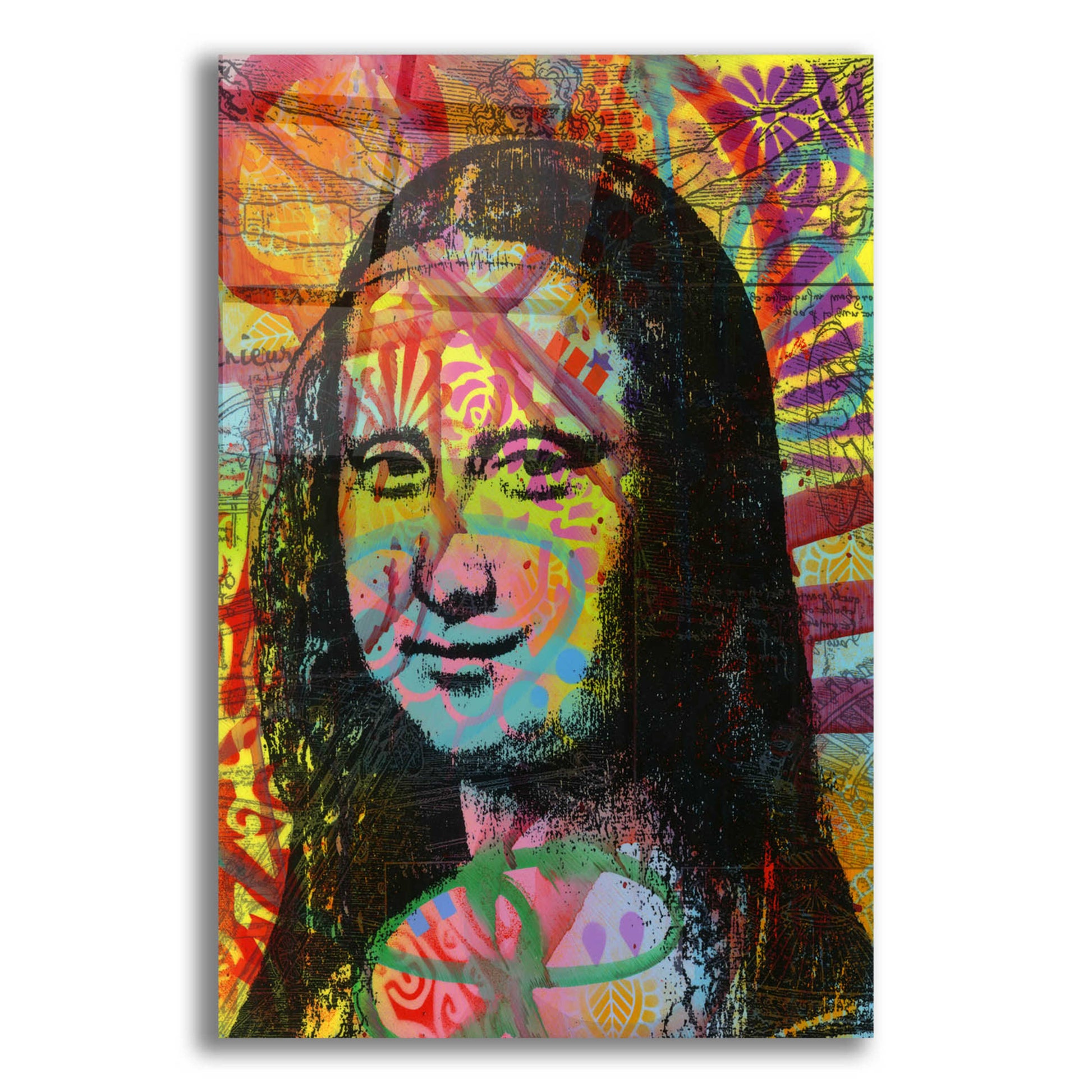 Epic Art 'Mona's Portrait' by Dean Russo, Acrylic Glass Wall Art,12x16