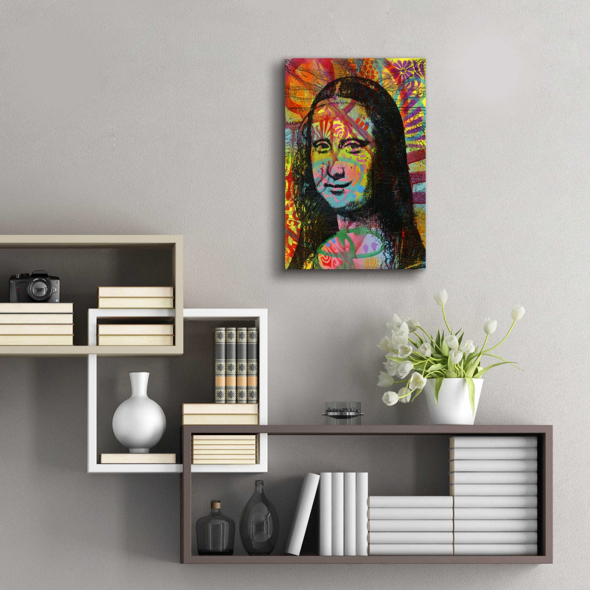 Epic Art 'Mona's Portrait' by Dean Russo, Acrylic Glass Wall Art,16x24