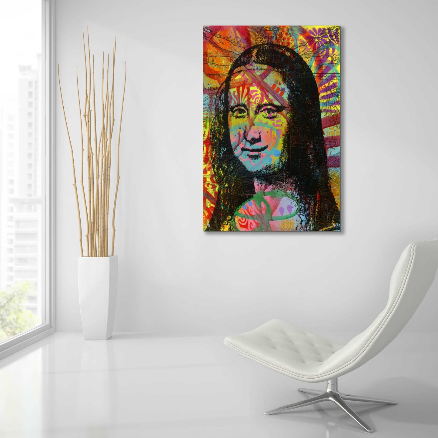 Epic Art 'Mona's Portrait' by Dean Russo, Acrylic Glass Wall Art,24x36