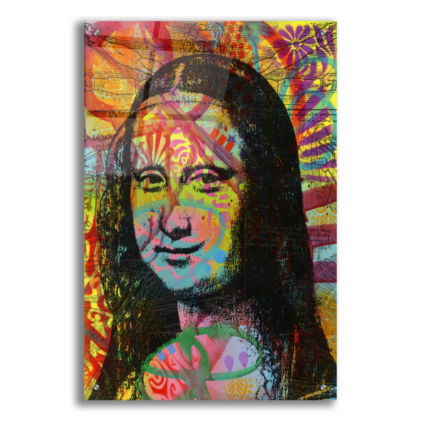 Epic Art 'Mona's Portrait' by Dean Russo, Acrylic Glass Wall Art,24x36