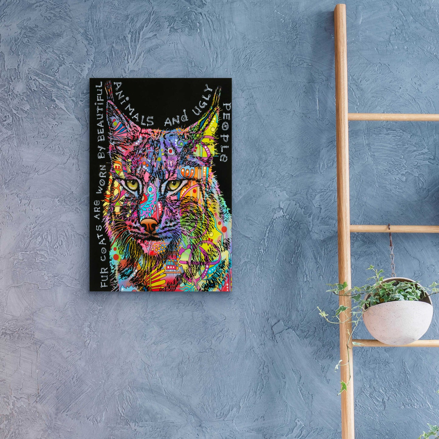 Epic Art 'Psychedelic Bobcat' by Dean Russo, Acrylic Glass Wall Art,16x24