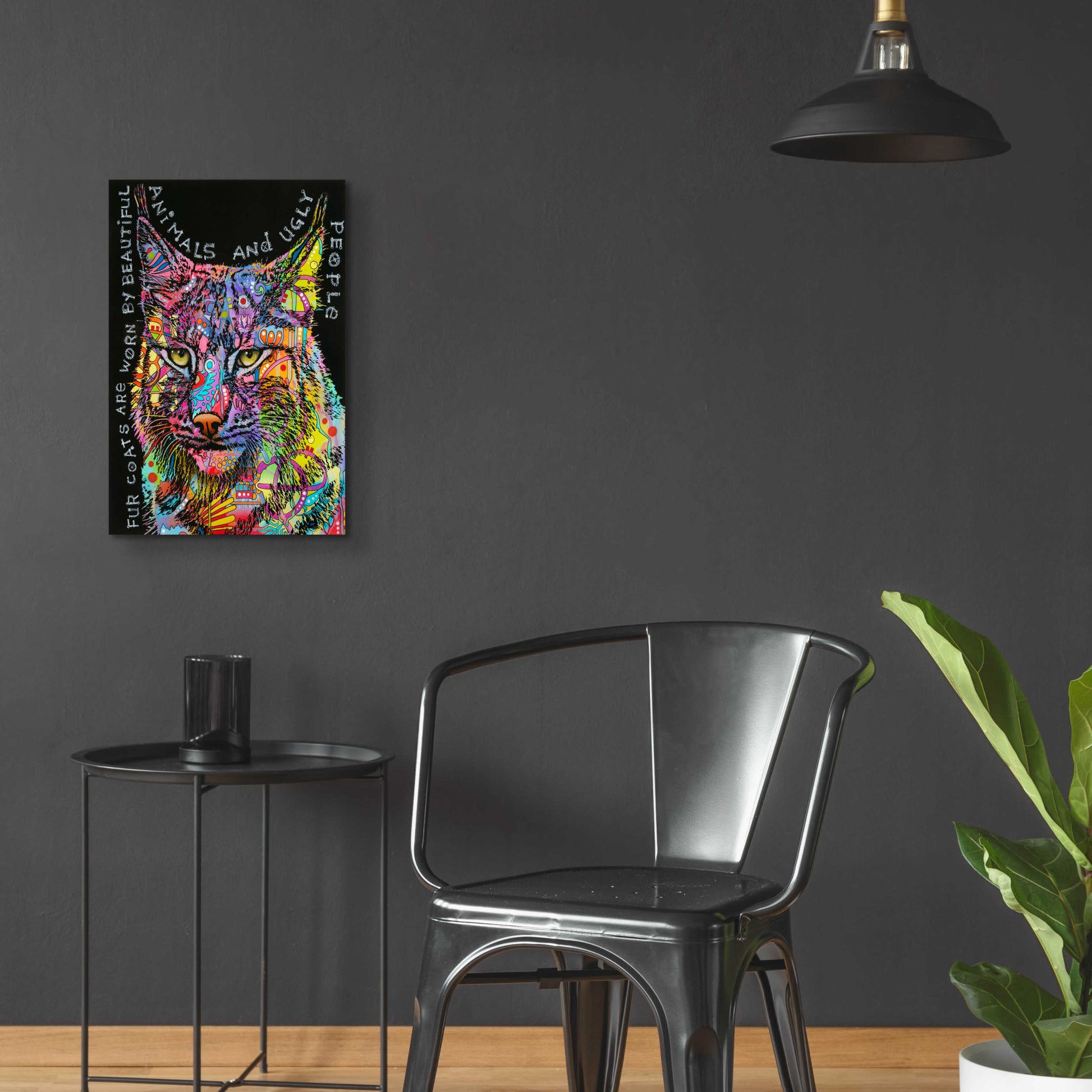 Epic Art 'Psychedelic Bobcat' by Dean Russo, Acrylic Glass Wall Art,16x24