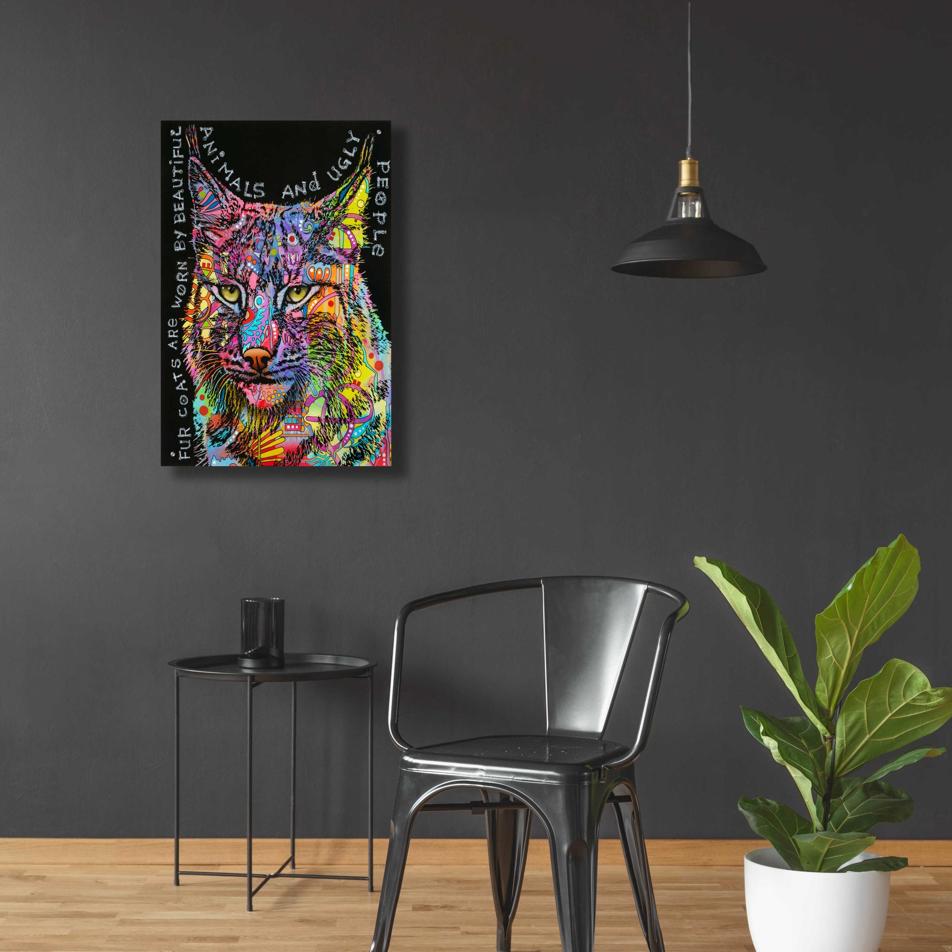 Epic Art 'Psychedelic Bobcat' by Dean Russo, Acrylic Glass Wall Art,24x36