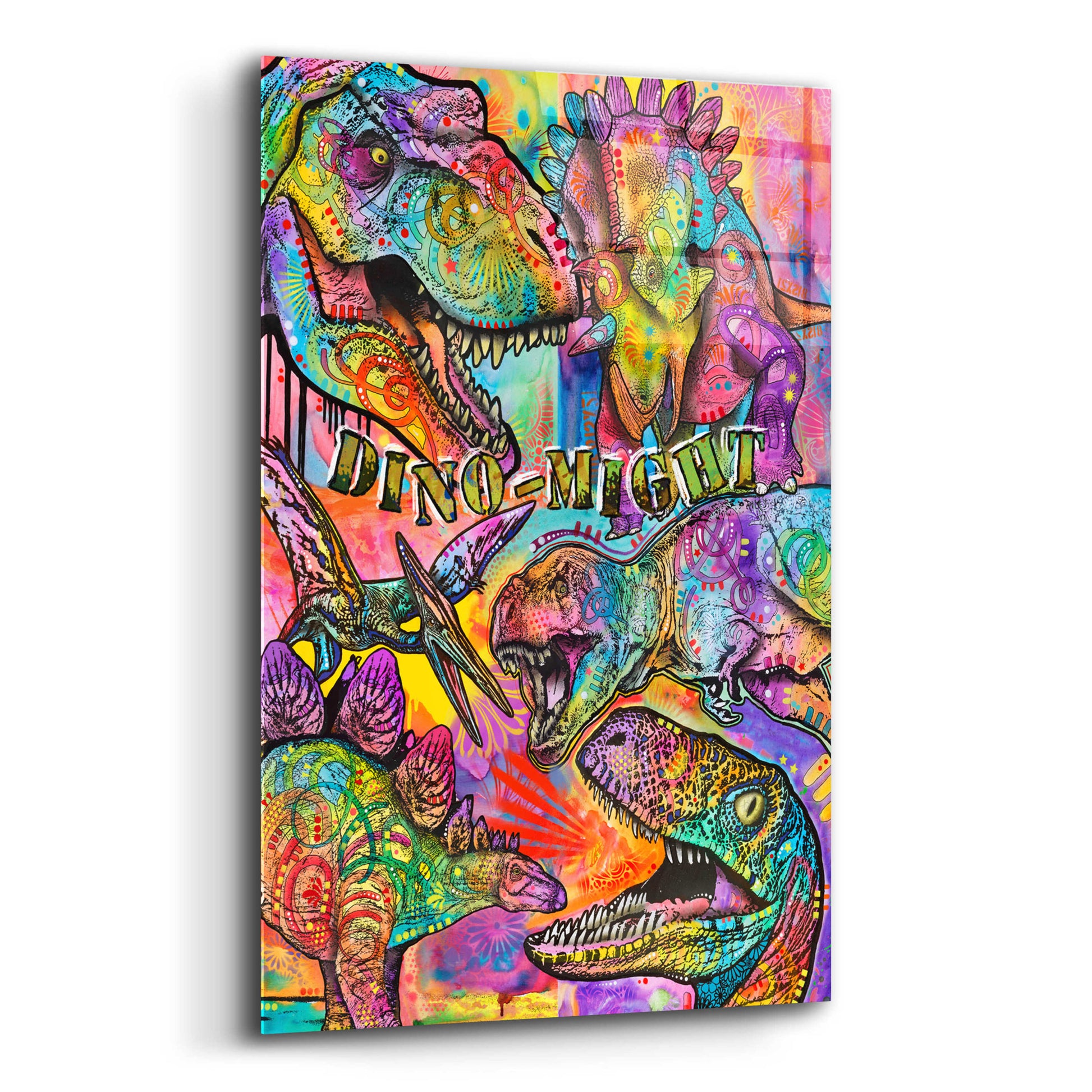 Epic Art 'Dino - Might' by Dean Russo, Acrylic Glass Wall Art,12x16