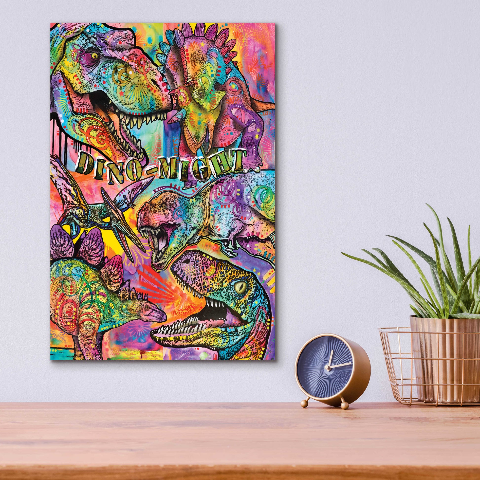 Epic Art 'Dino - Might' by Dean Russo, Acrylic Glass Wall Art,12x16