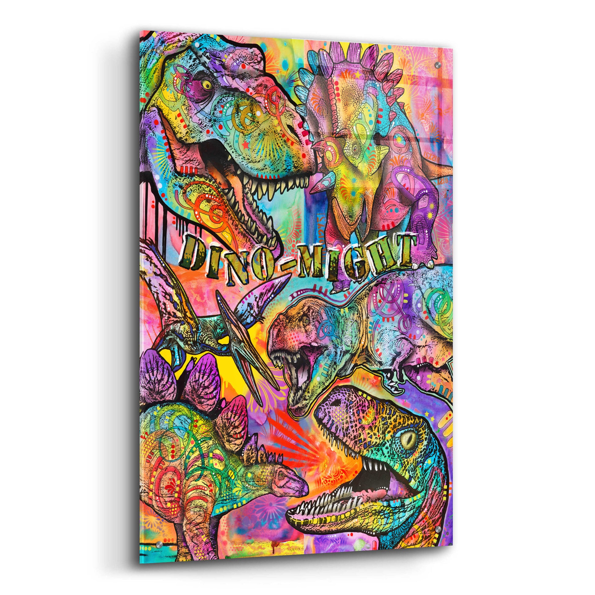 Epic Art 'Dino - Might' by Dean Russo, Acrylic Glass Wall Art,24x36