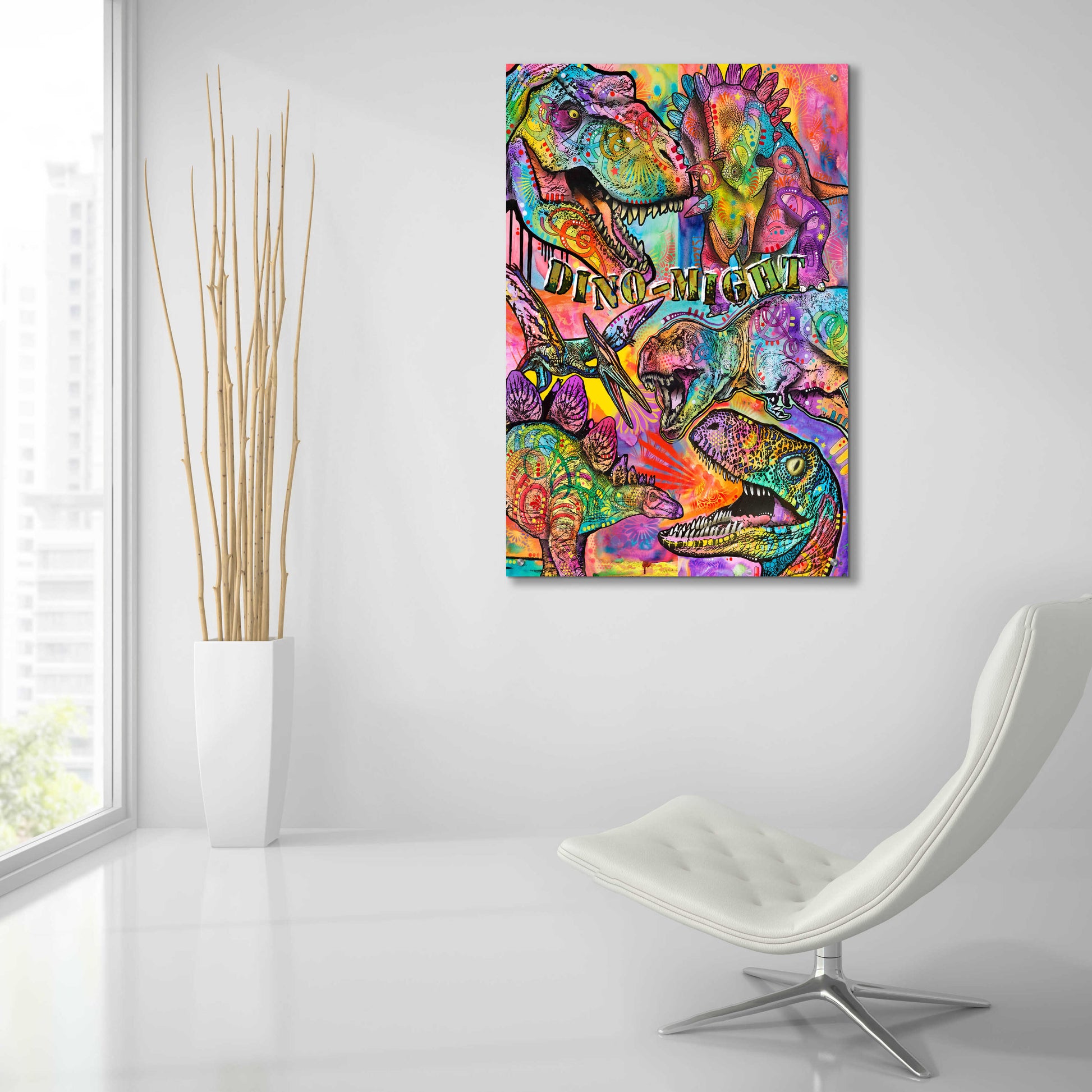 Epic Art 'Dino - Might' by Dean Russo, Acrylic Glass Wall Art,24x36