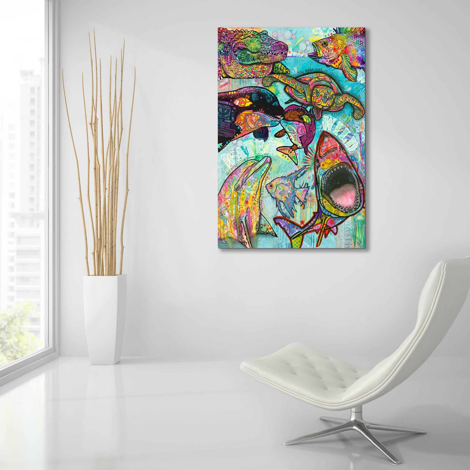 Epic Art 'Water Wild' by Dean Russo, Acrylic Glass Wall Art,24x36