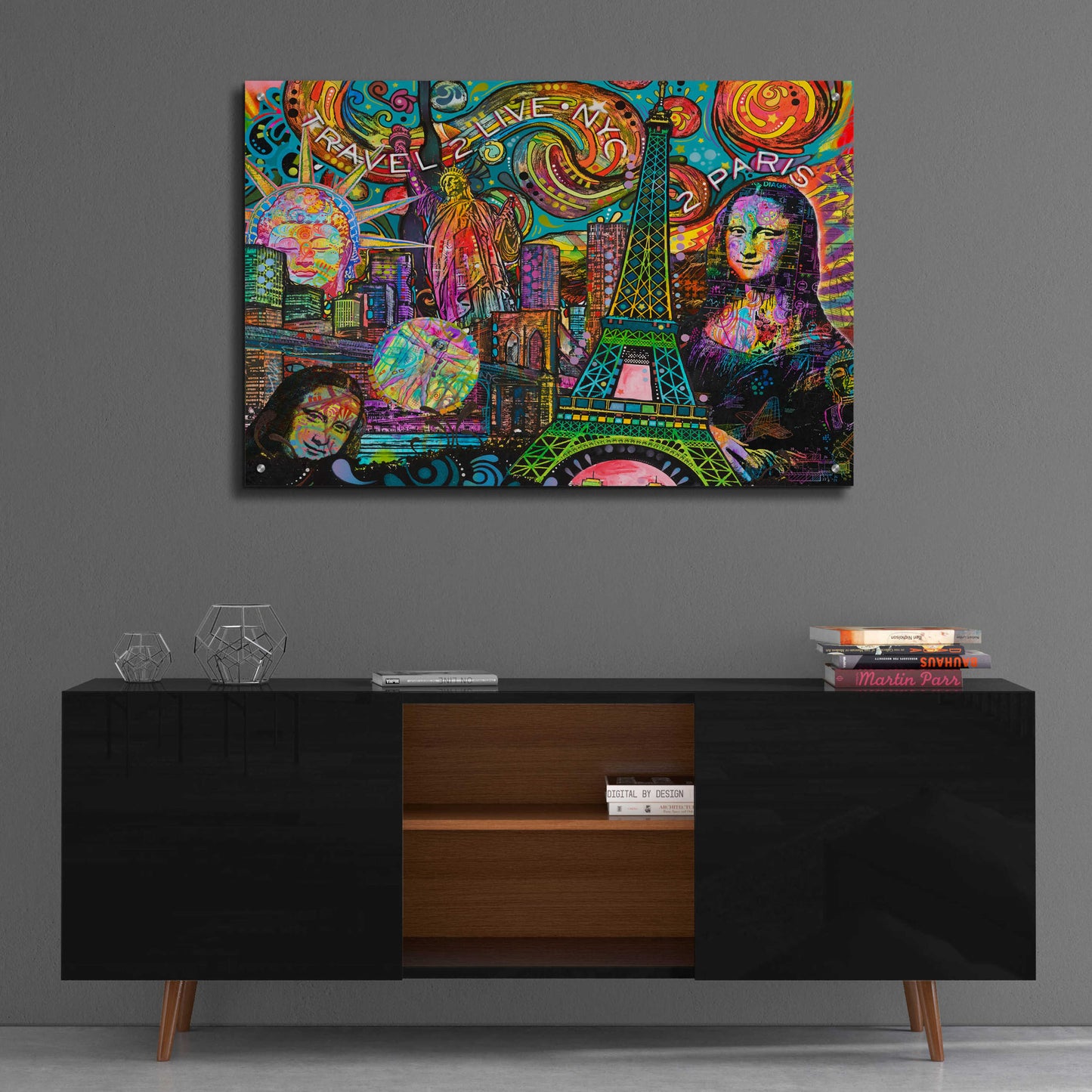 Epic Art 'Iconic Travel' by Dean Russo, Acrylic Glass Wall Art,36x24