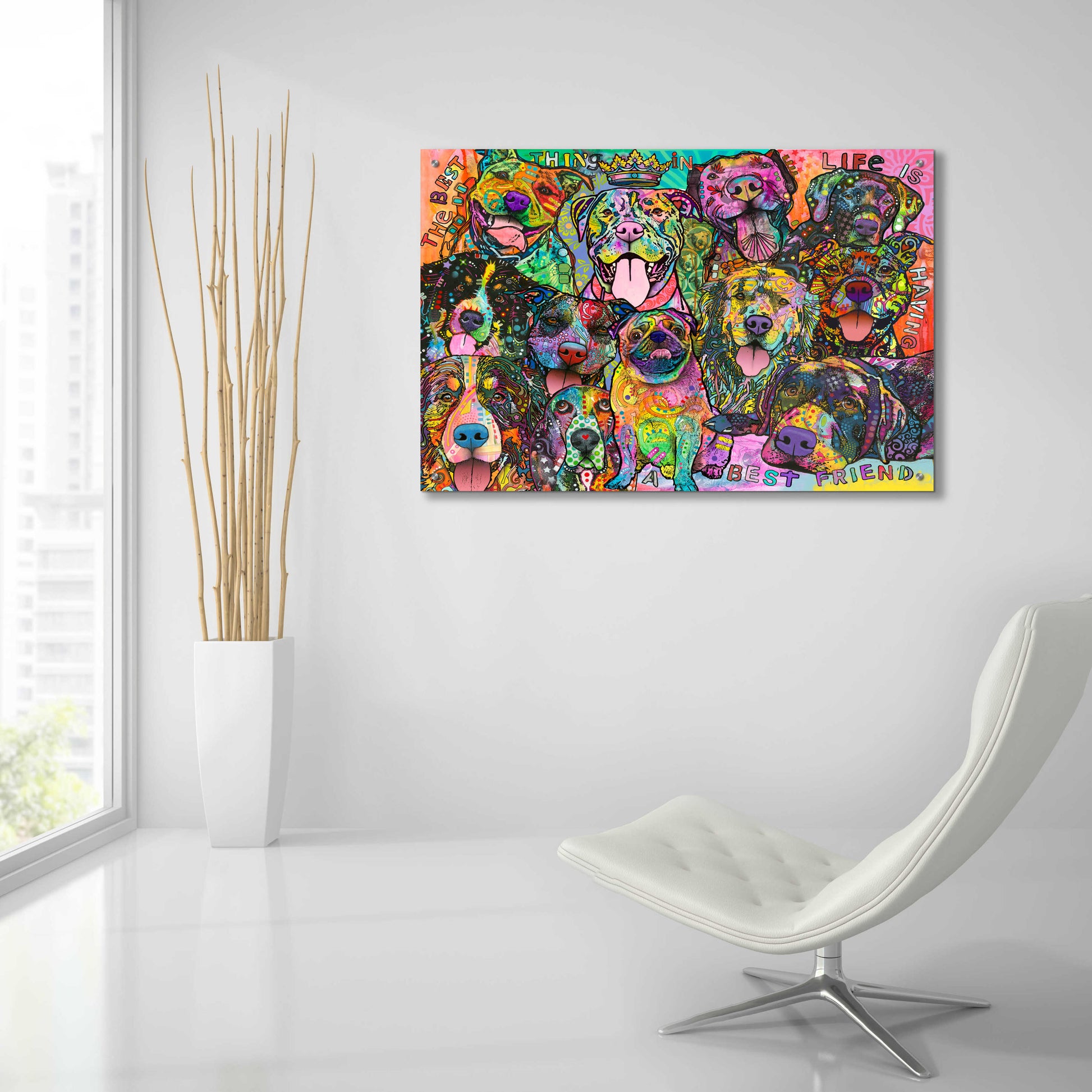 Epic Art 'Best Friends' by Dean Russo, Acrylic Glass Wall Art,36x24