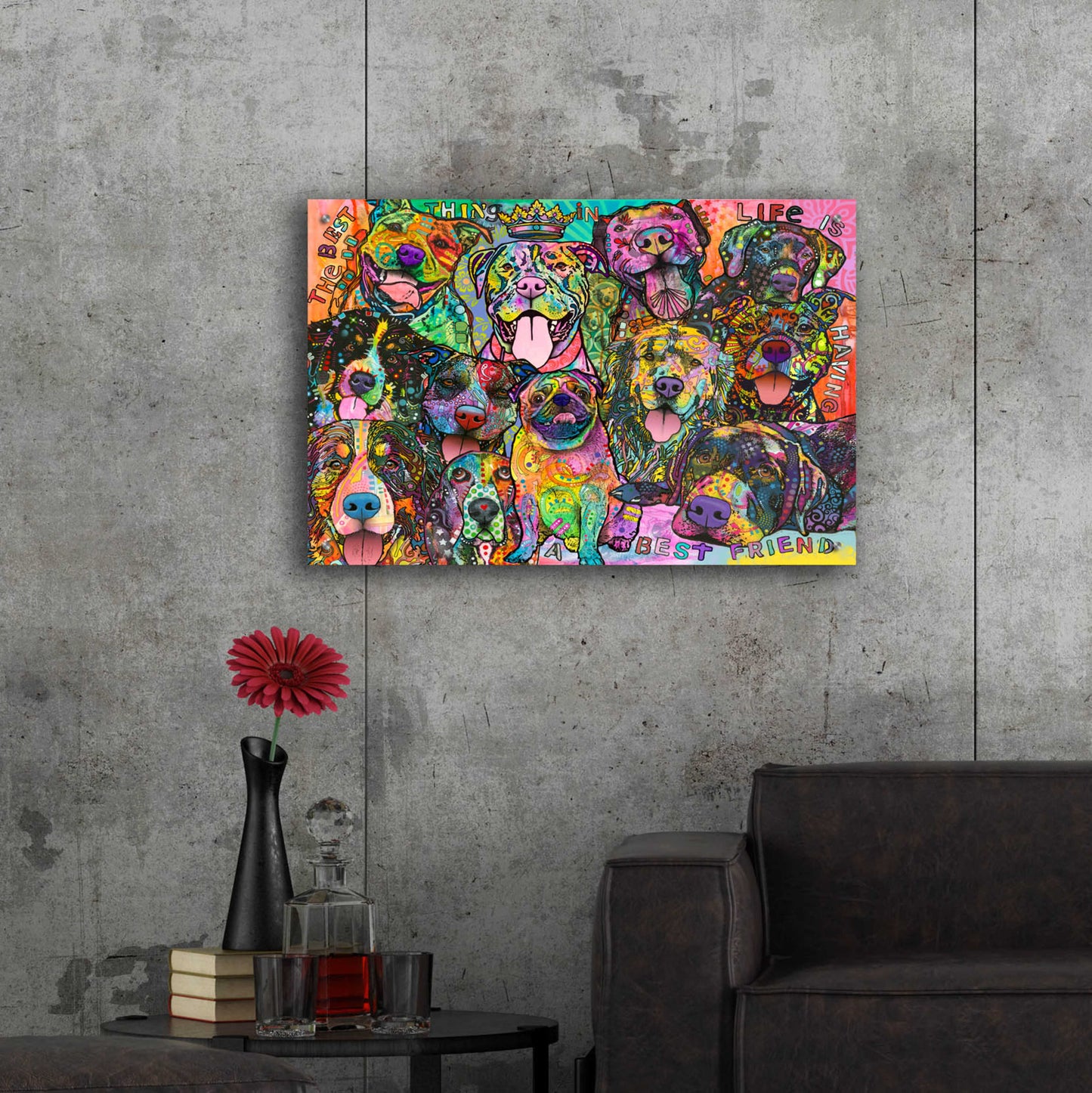 Epic Art 'Best Friends' by Dean Russo, Acrylic Glass Wall Art,36x24