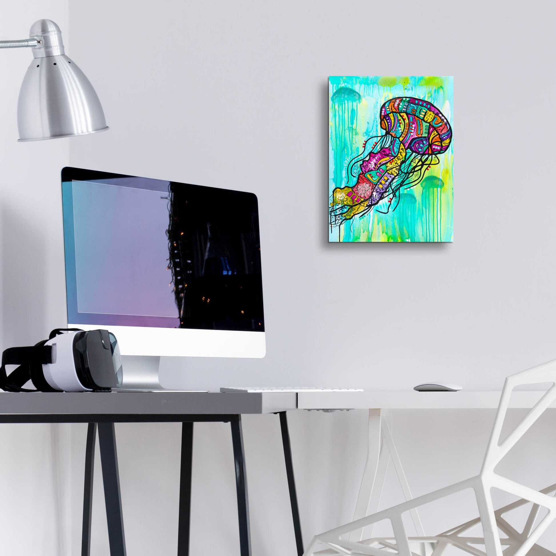 Epic Art 'Jellyfish' by Dean Russo, Acrylic Glass Wall Art,12x16