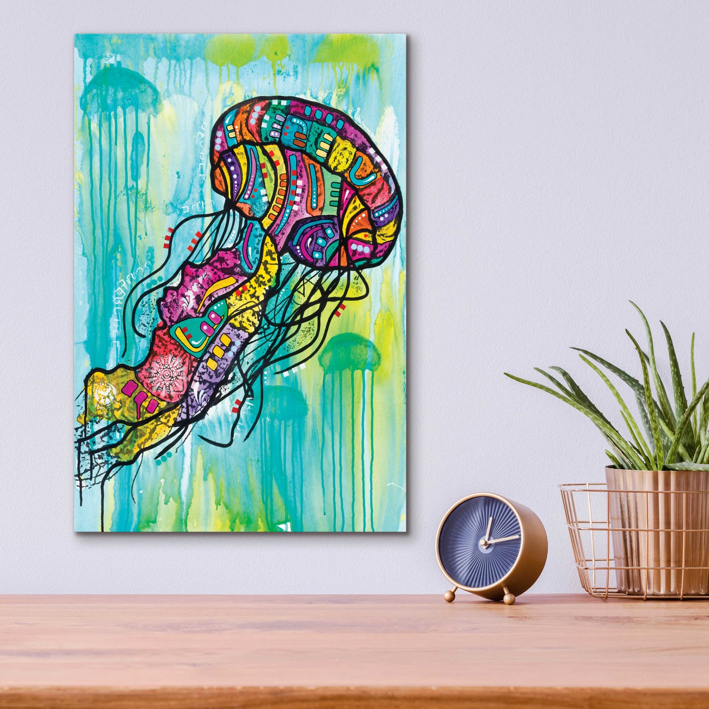 Epic Art 'Jellyfish' by Dean Russo, Acrylic Glass Wall Art,12x16