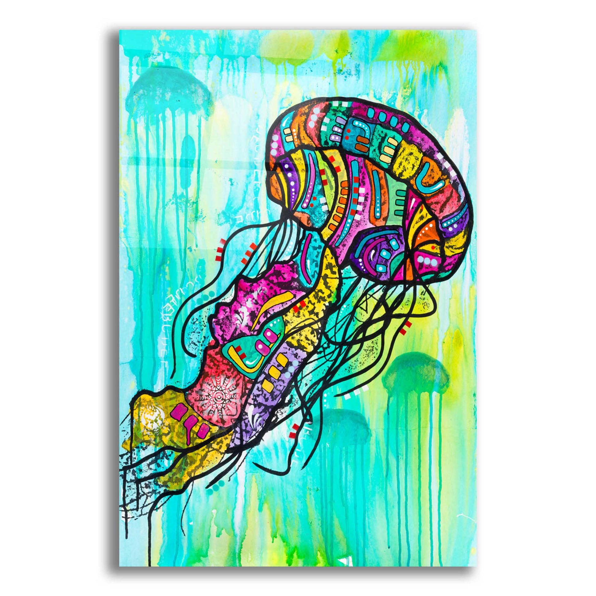 Epic Art 'Jellyfish' by Dean Russo, Acrylic Glass Wall Art,12x16