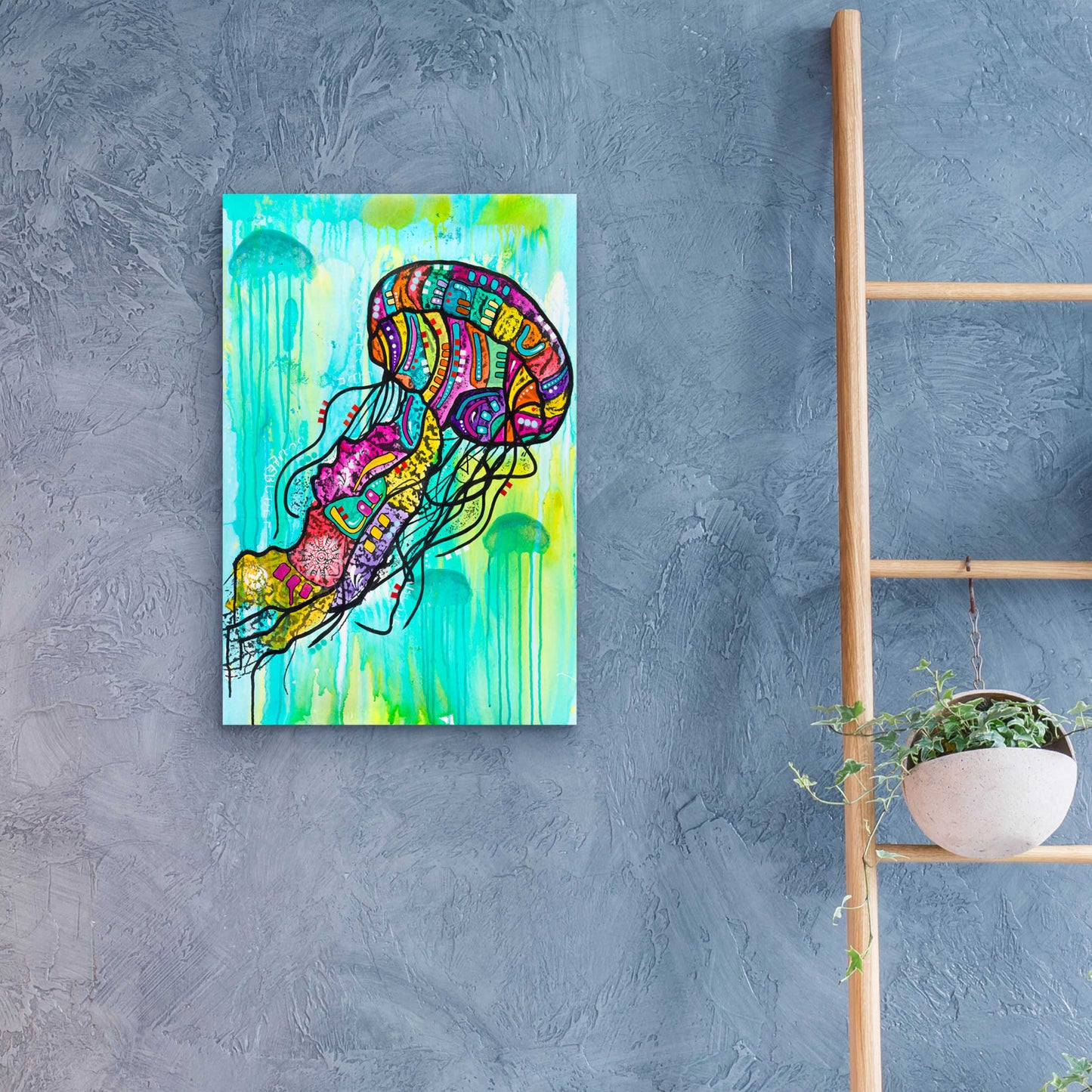 Epic Art 'Jellyfish' by Dean Russo, Acrylic Glass Wall Art,16x24