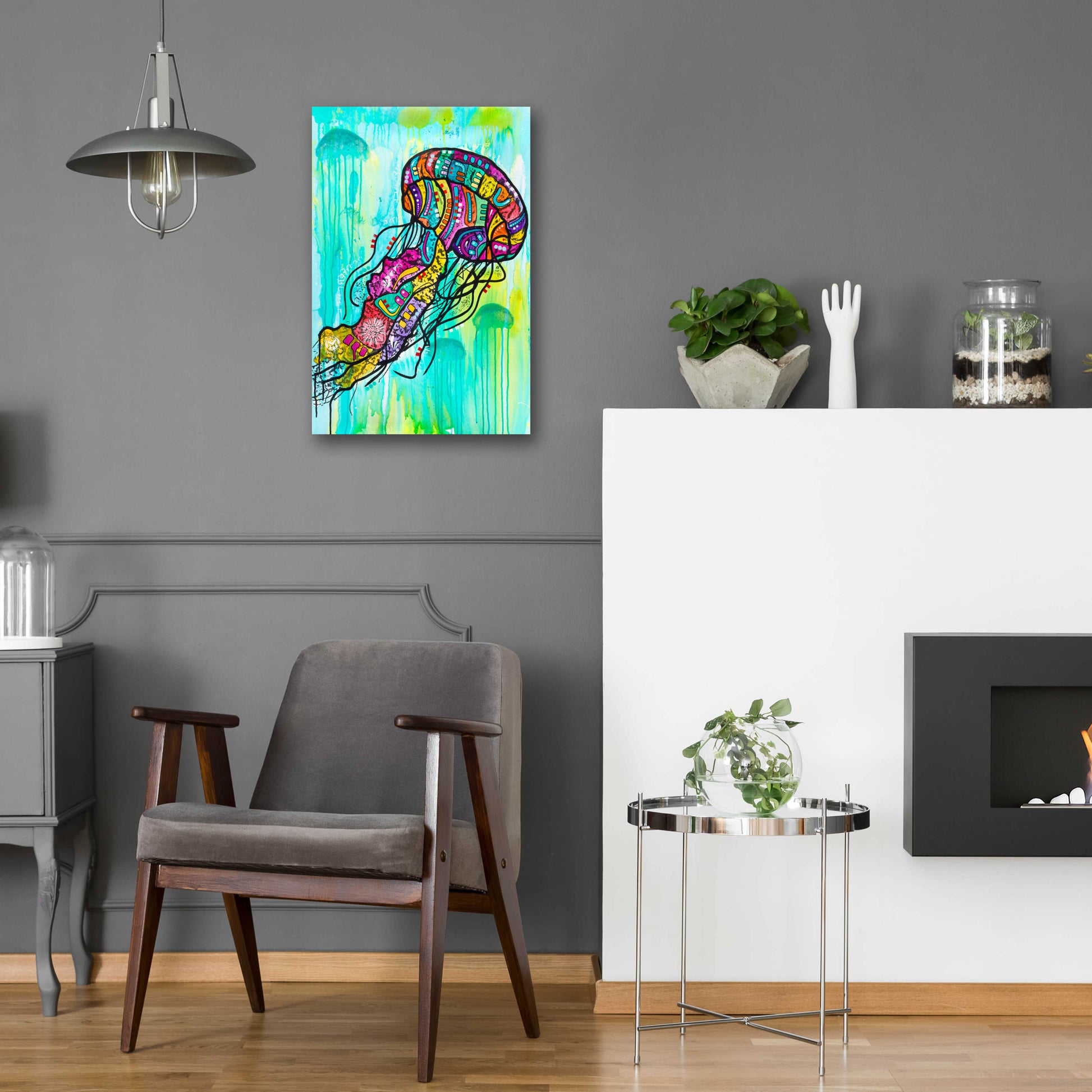 Epic Art 'Jellyfish' by Dean Russo, Acrylic Glass Wall Art,16x24