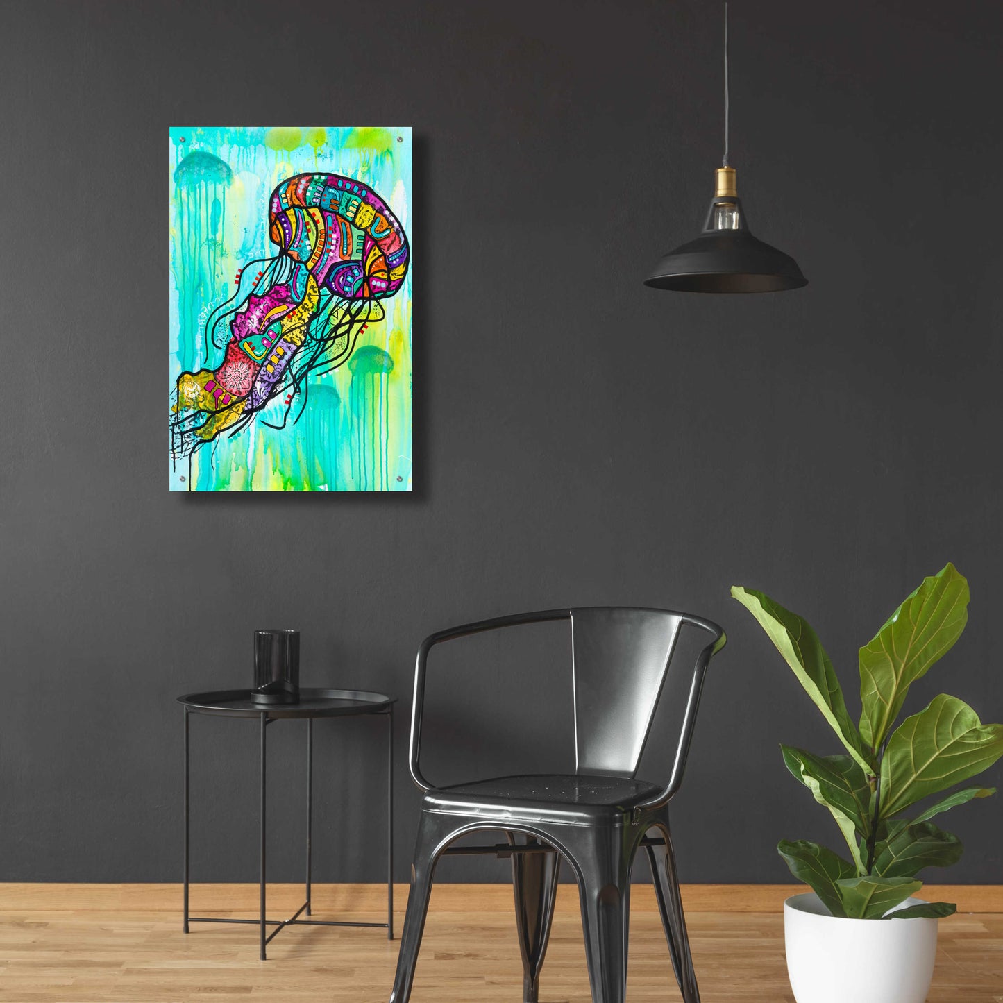 Epic Art 'Jellyfish' by Dean Russo, Acrylic Glass Wall Art,24x36