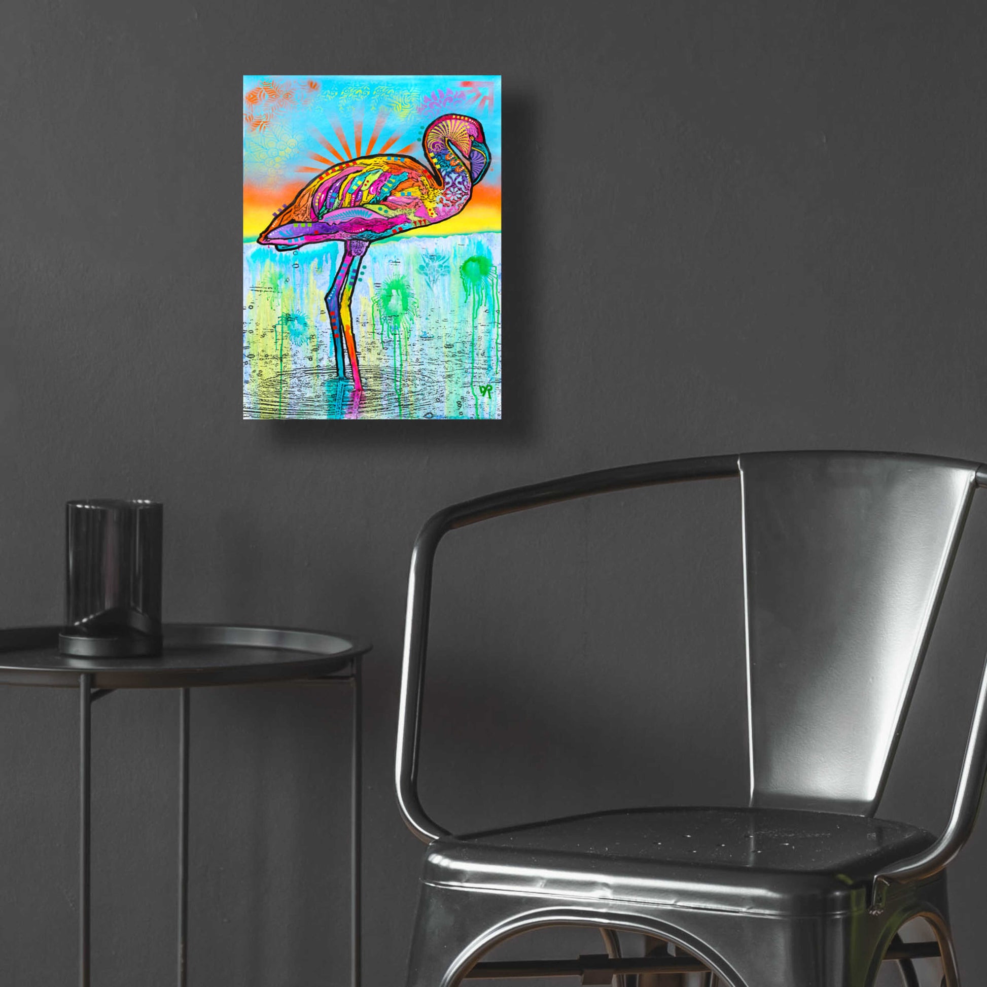 Epic Art 'Pink Flamingo' by Dean Russo, Acrylic Glass Wall Art,12x16