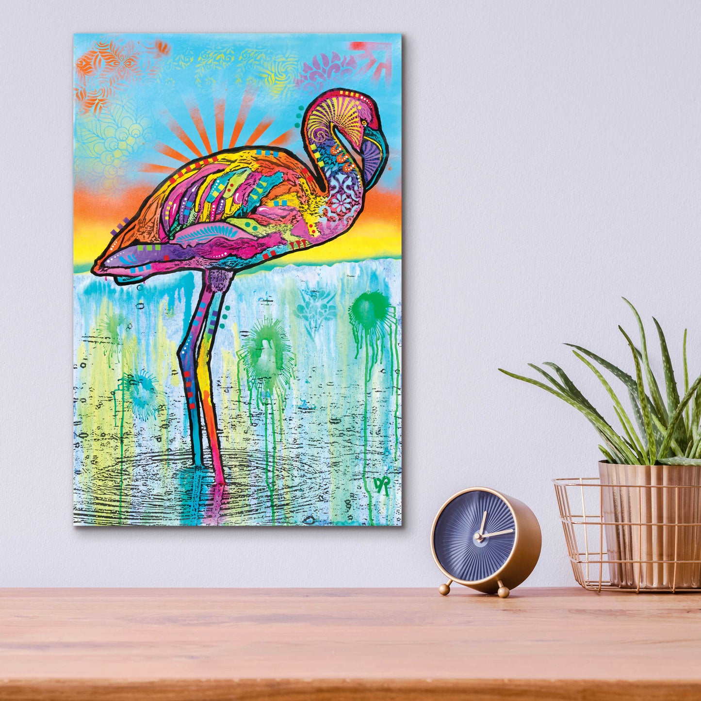 Epic Art 'Pink Flamingo' by Dean Russo, Acrylic Glass Wall Art,12x16