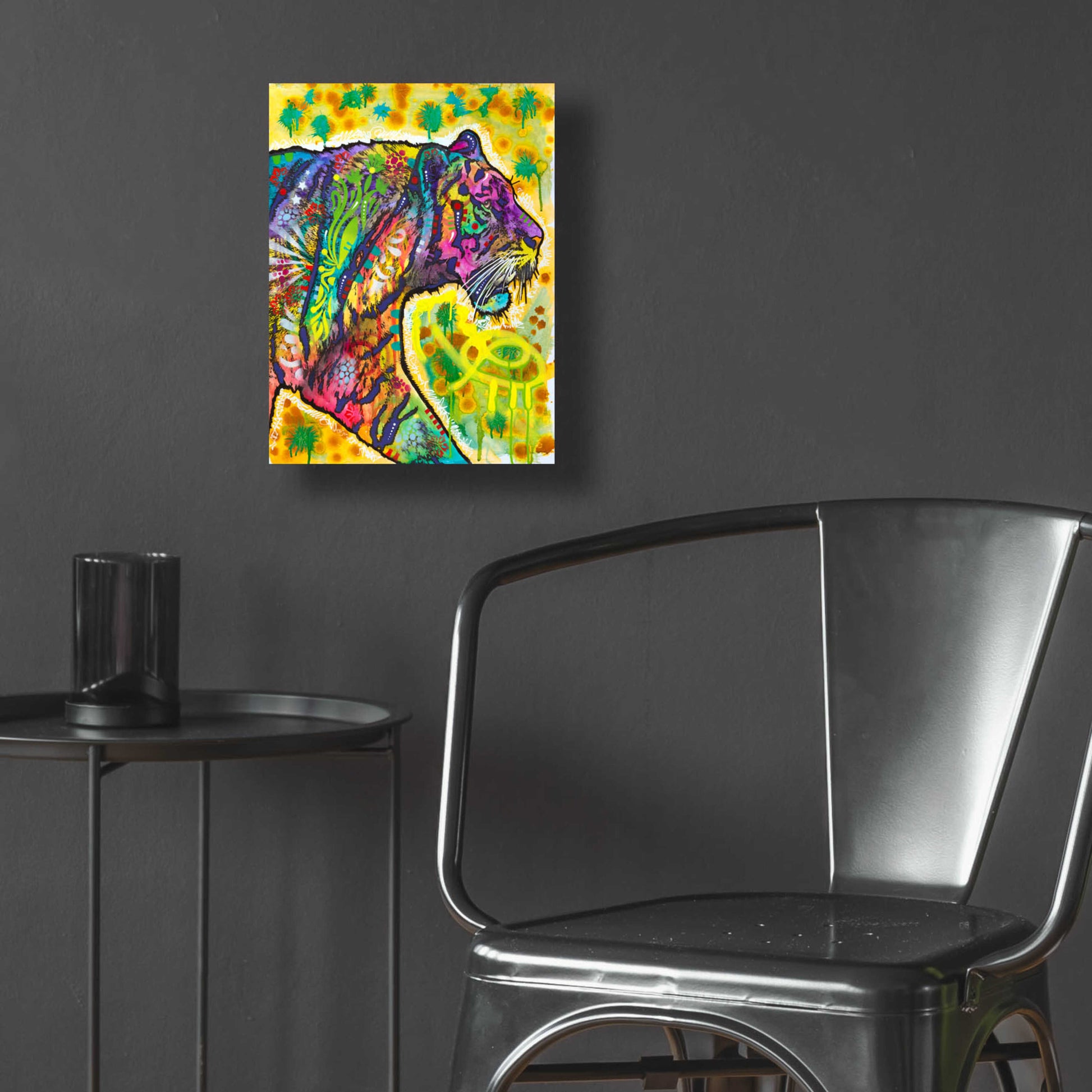 Epic Art 'Psychedelic Tiger' by Dean Russo, Acrylic Glass Wall Art,12x16