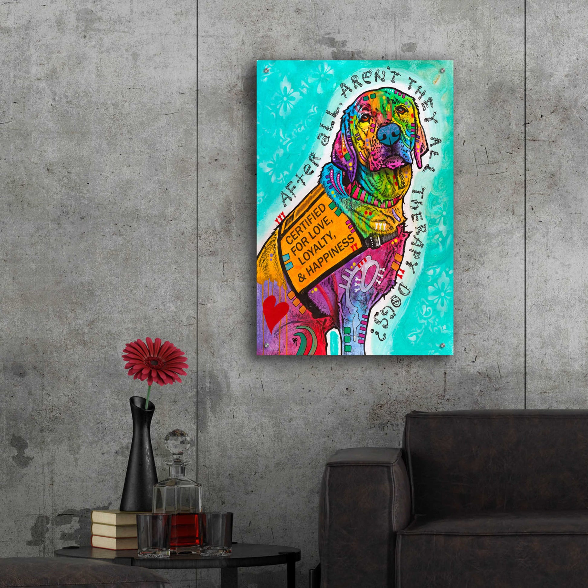 Epic Art 'Certified For Love' by Dean Russo, Acrylic Glass Wall Art,24x36