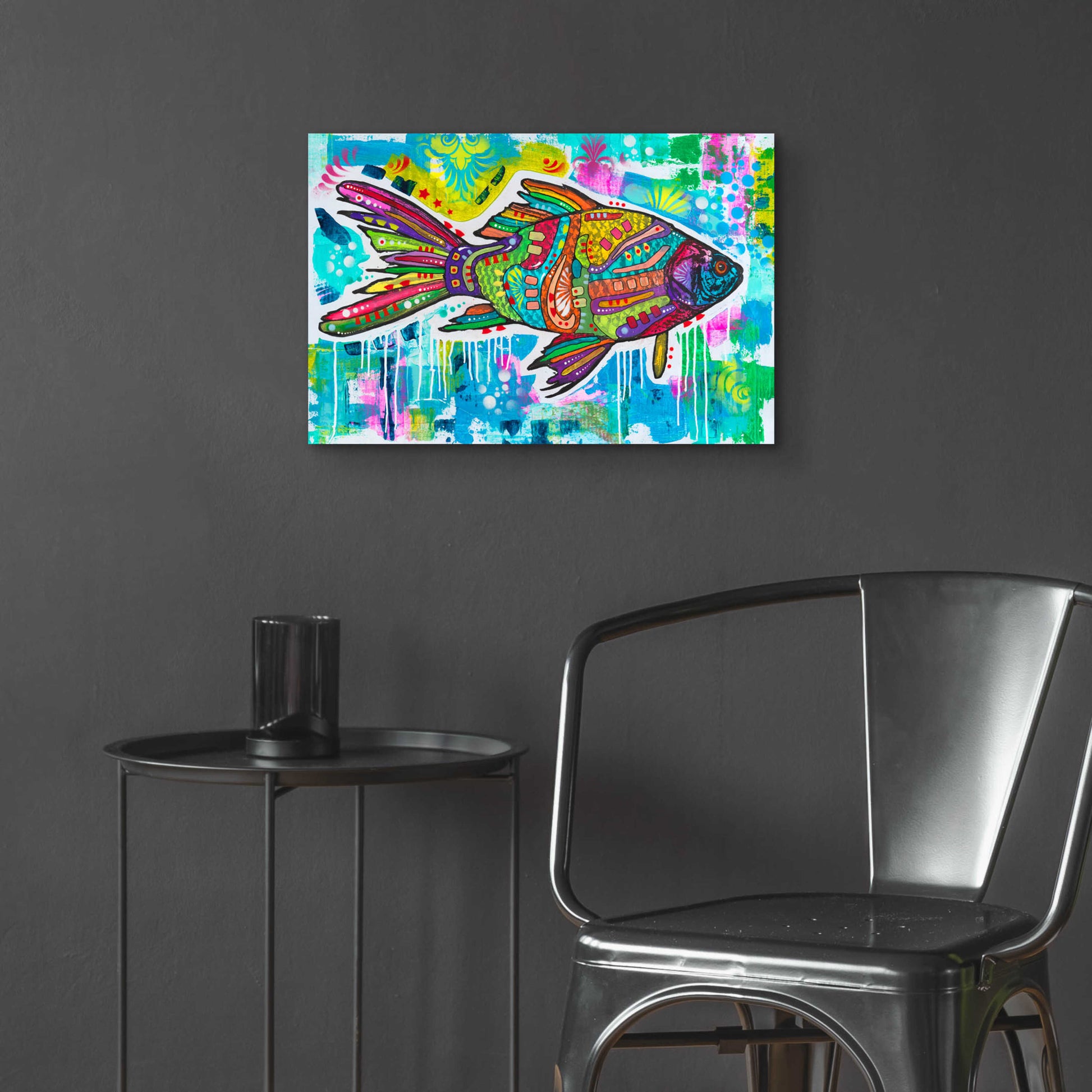 Epic Art 'Electric Goldfish' by Dean Russo, Acrylic Glass Wall Art,24x16