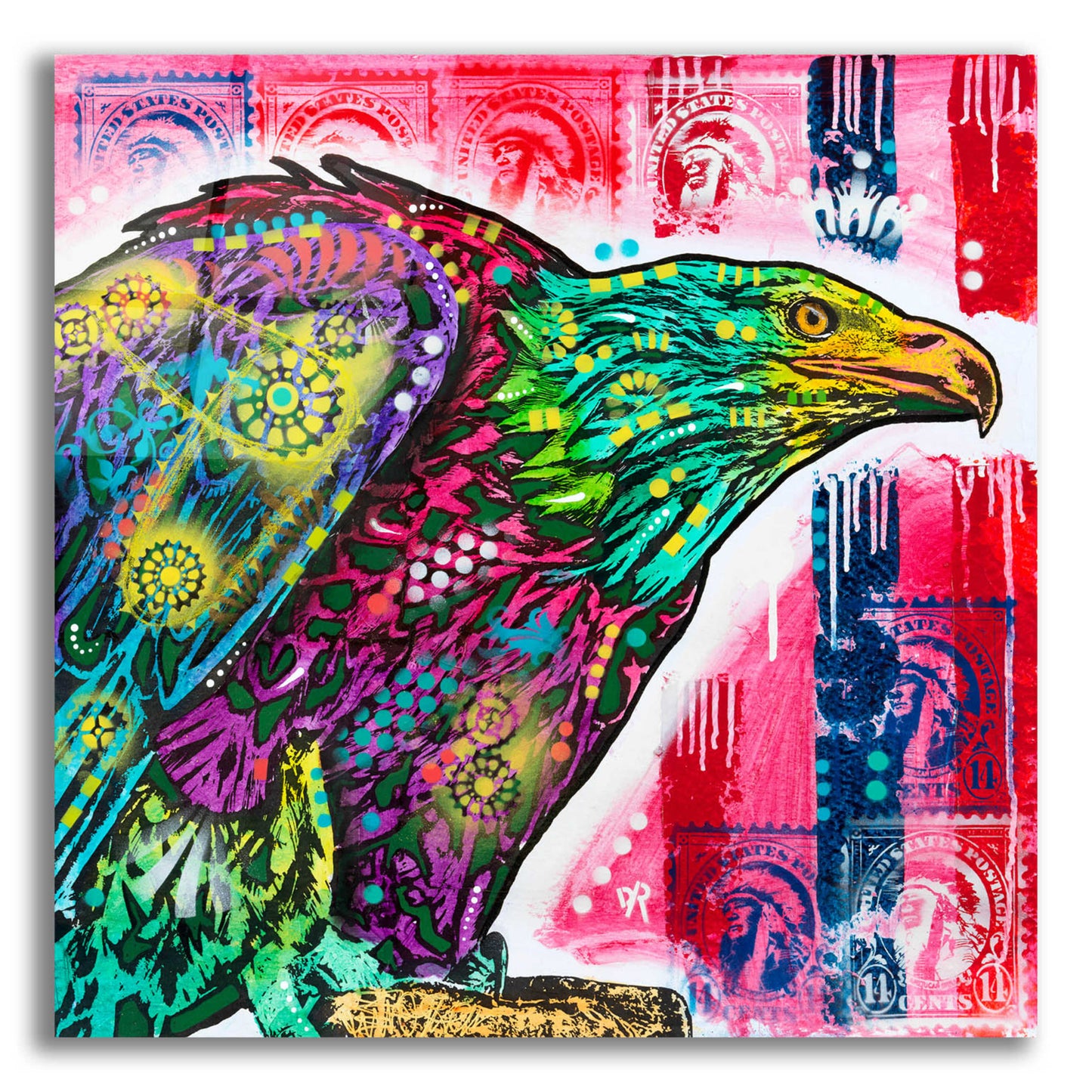 Epic Art 'Eagle' by Dean Russo, Acrylic Glass Wall Art,12x12