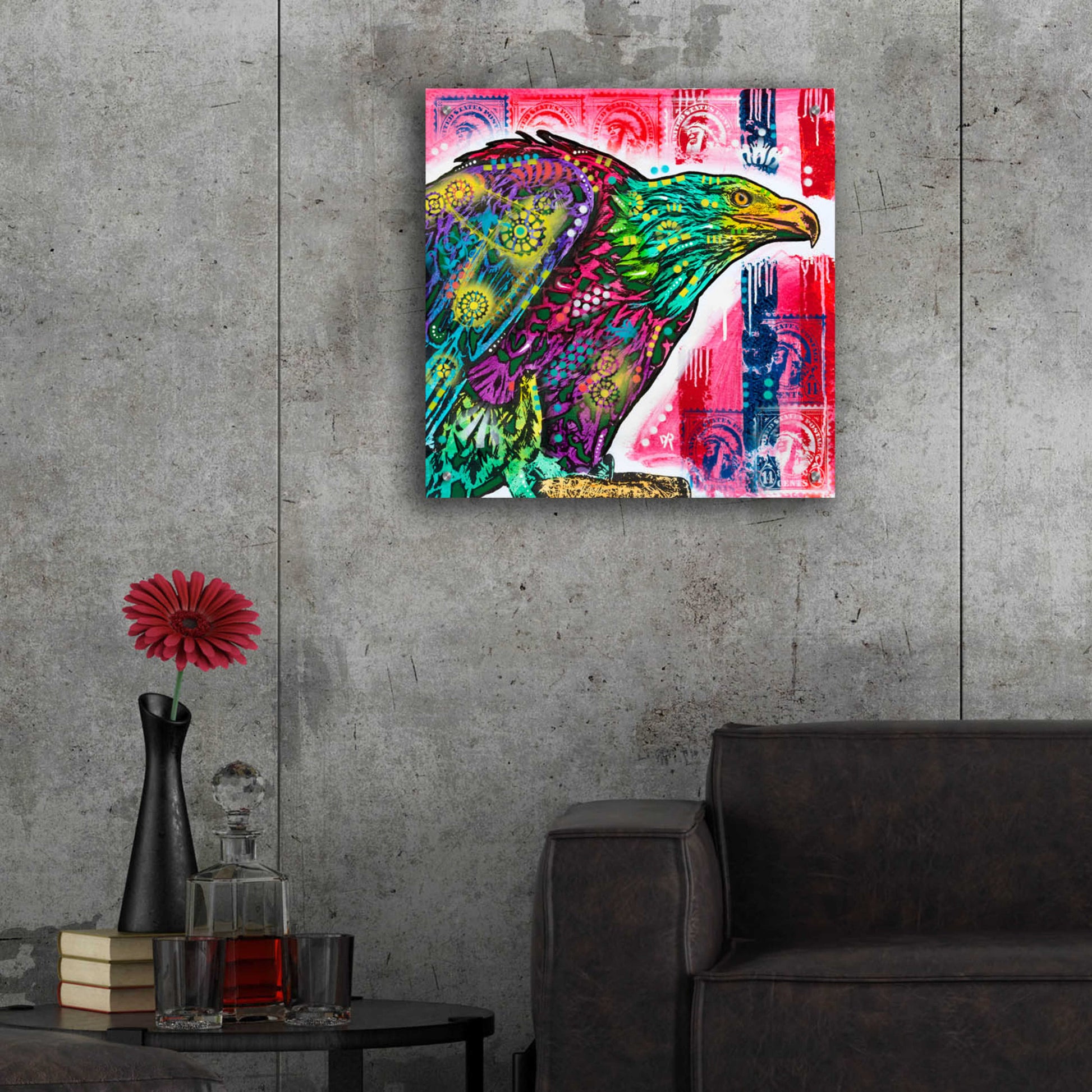 Epic Art 'Eagle' by Dean Russo, Acrylic Glass Wall Art,24x24