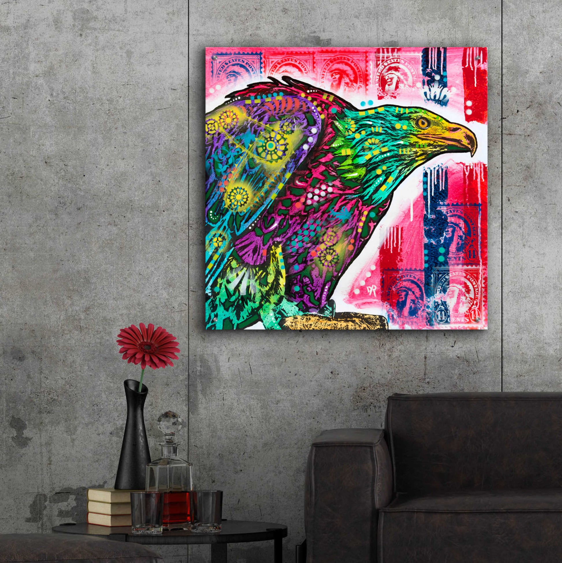 Epic Art 'Eagle' by Dean Russo, Acrylic Glass Wall Art,36x36