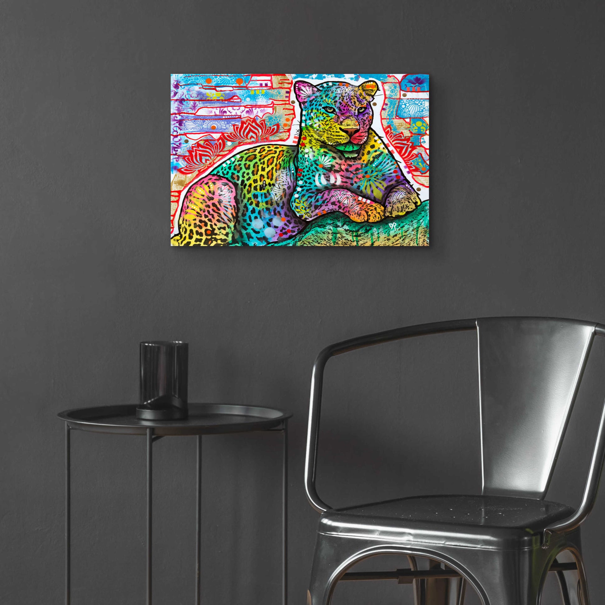 Epic Art 'Electric Leopard' by Dean Russo, Acrylic Glass Wall Art,24x16