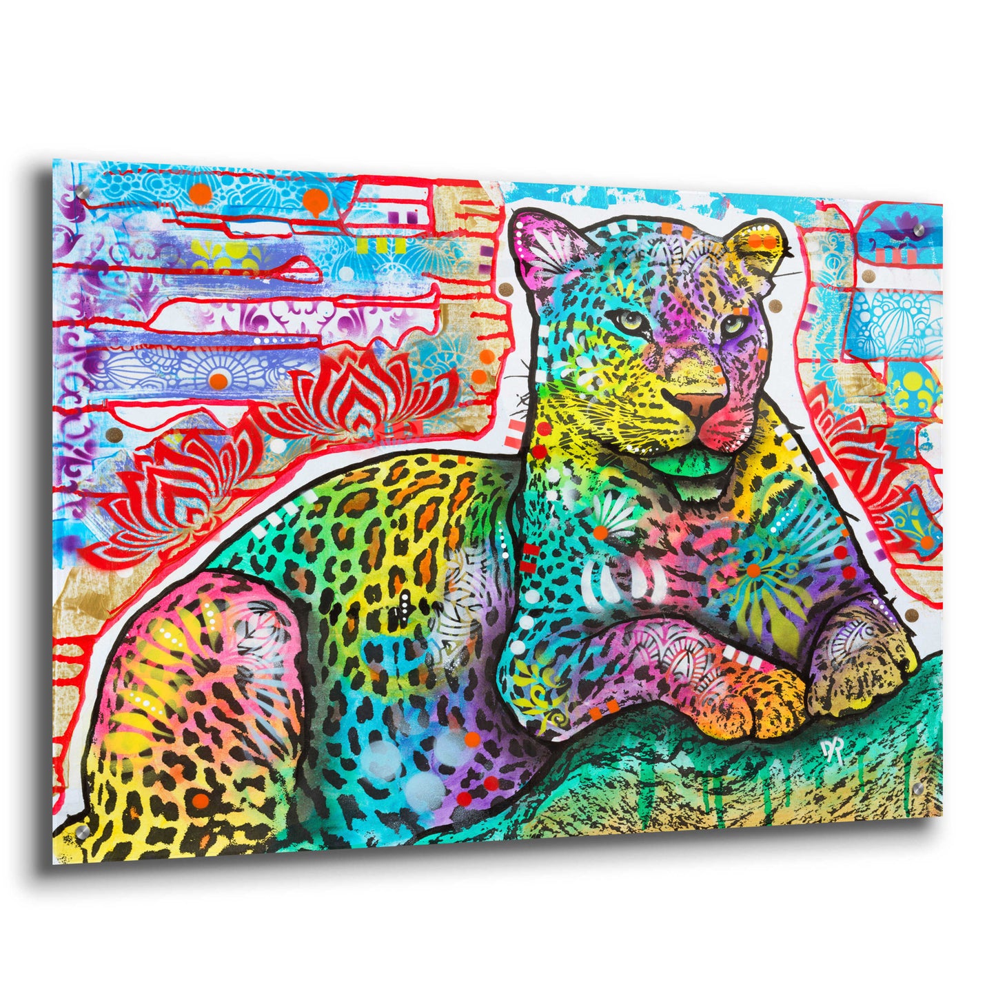 Epic Art 'Electric Leopard' by Dean Russo, Acrylic Glass Wall Art,36x24