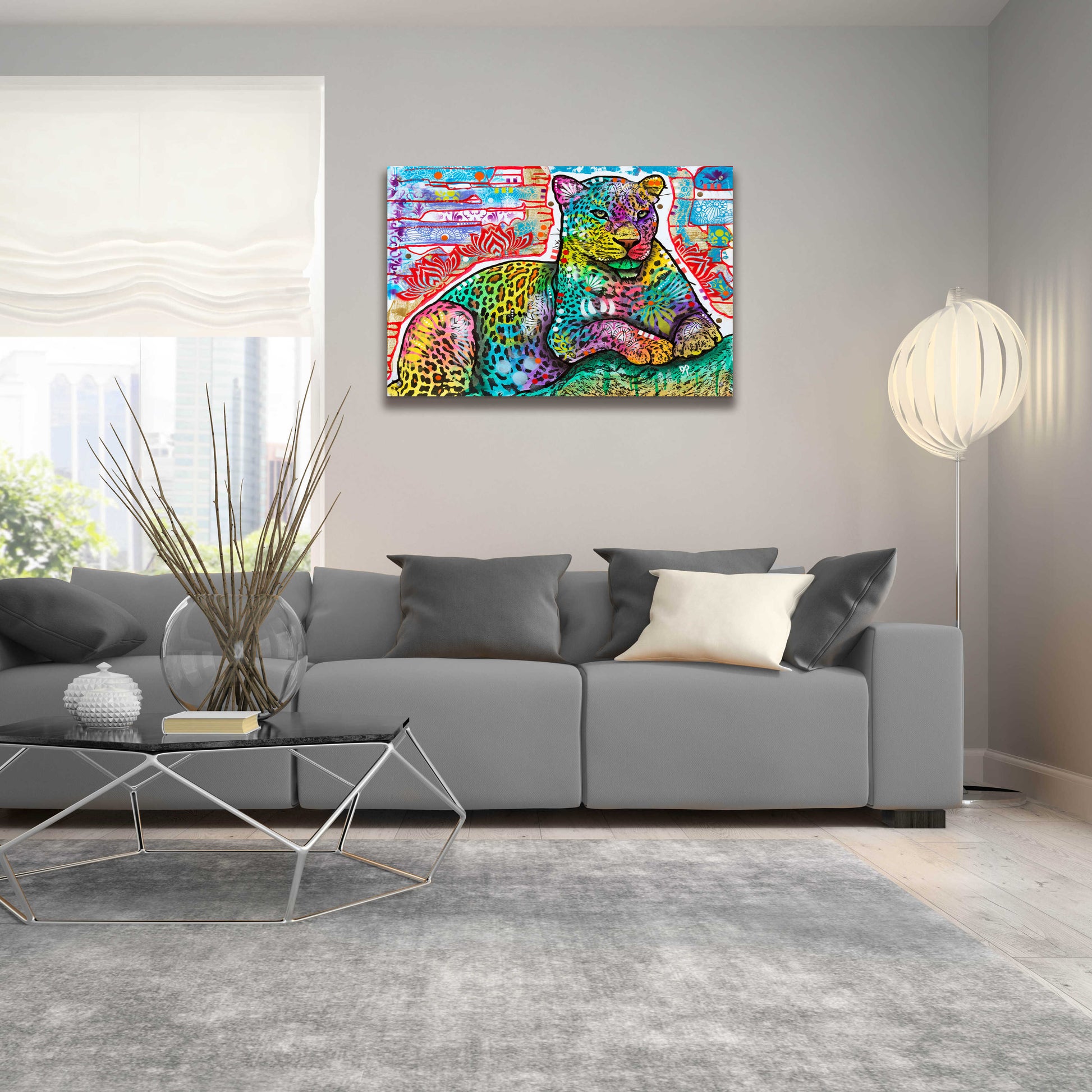 Epic Art 'Electric Leopard' by Dean Russo, Acrylic Glass Wall Art,36x24