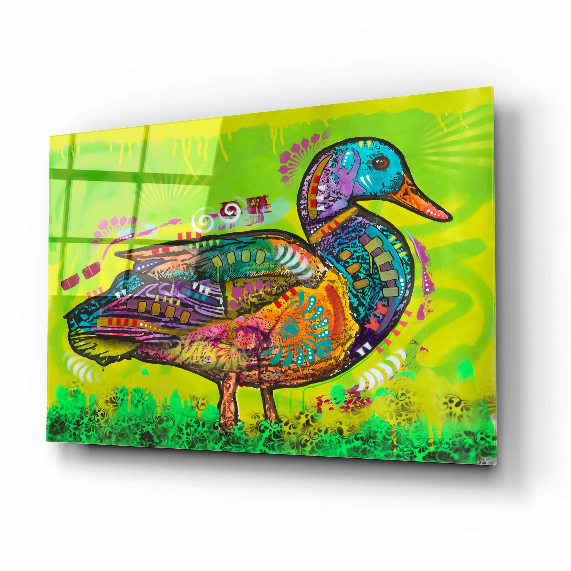 Epic Art 'Electric Duck' by Dean Russo, Acrylic Glass Wall Art,16x12